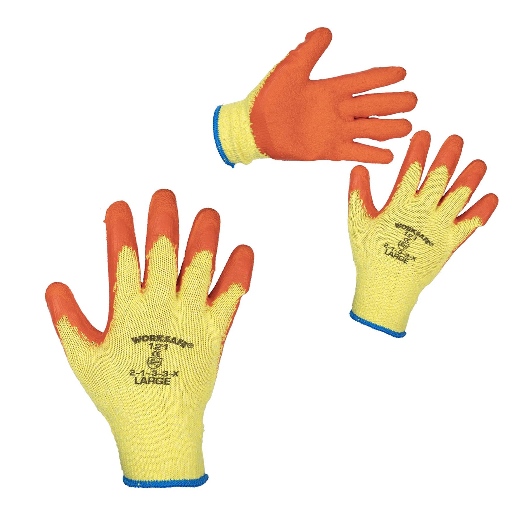 Sealey Super Grip Knitted Gloves Latex Palm (Large) -Pk of 120 Prs