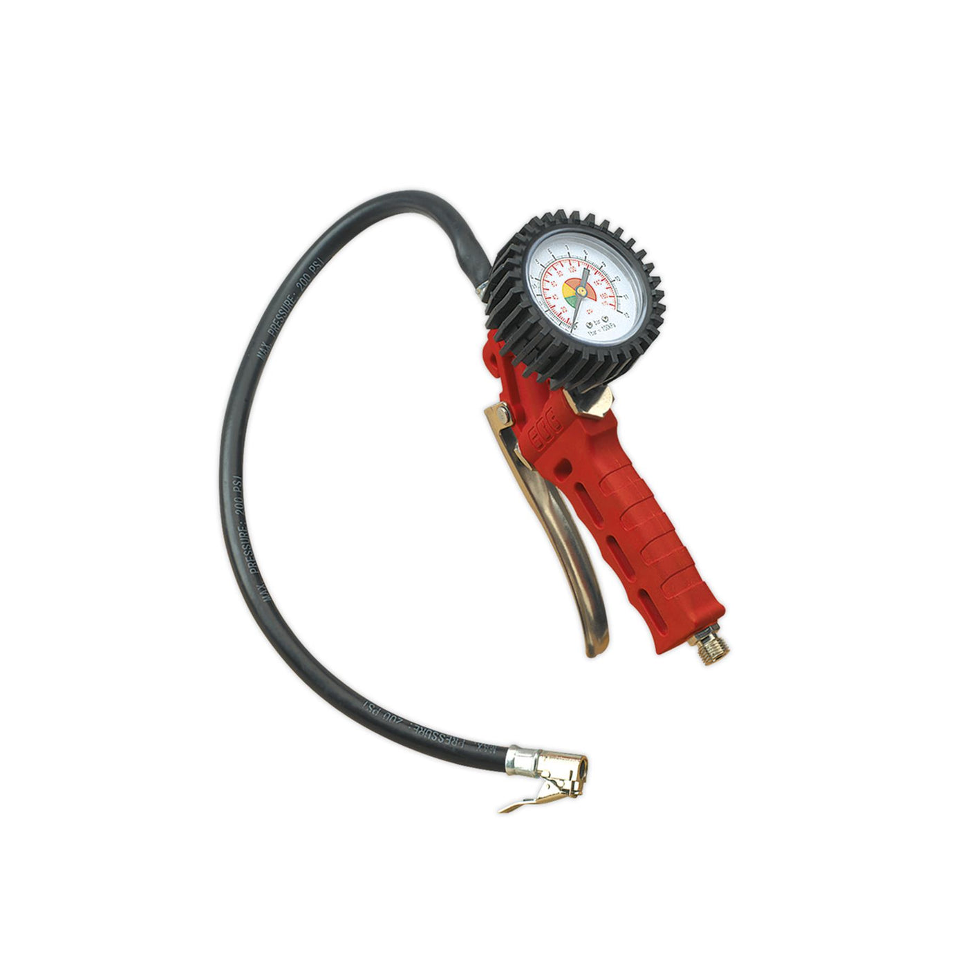 Sealey Tyre Inflator with Clip-On Connector