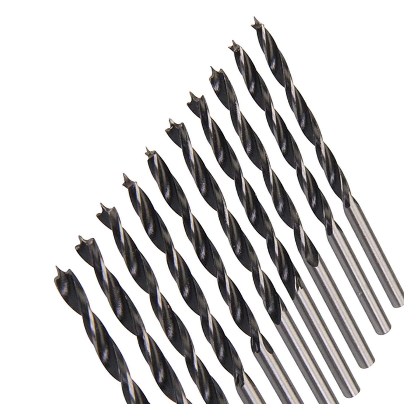 10Pk Lip & Spur Drill Bits 4mm Durable Sharp Precision Drill Work On Wood DIY
