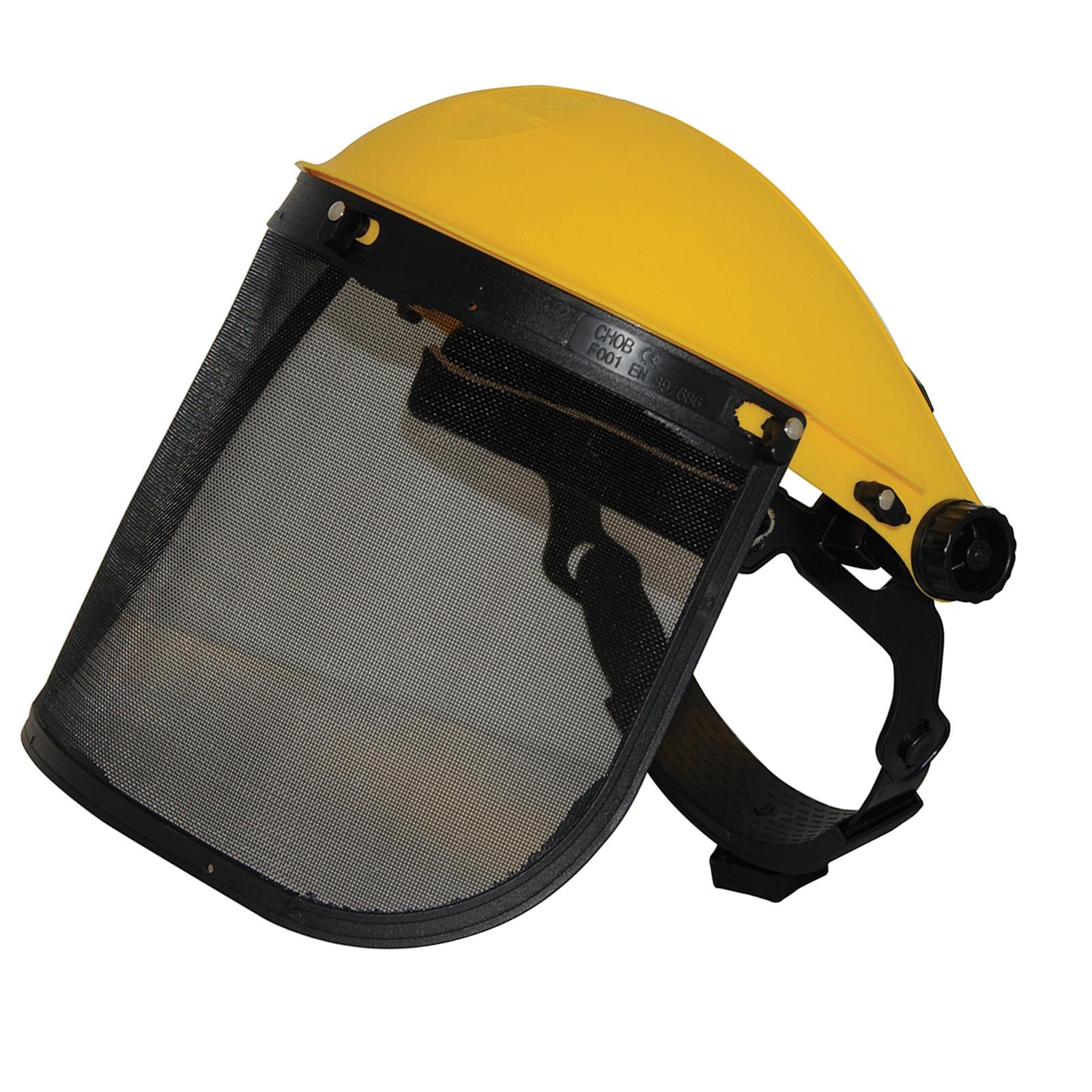 Mesh Safety Visor - Mesh Features Single Point Ratchet Adjustment Quality