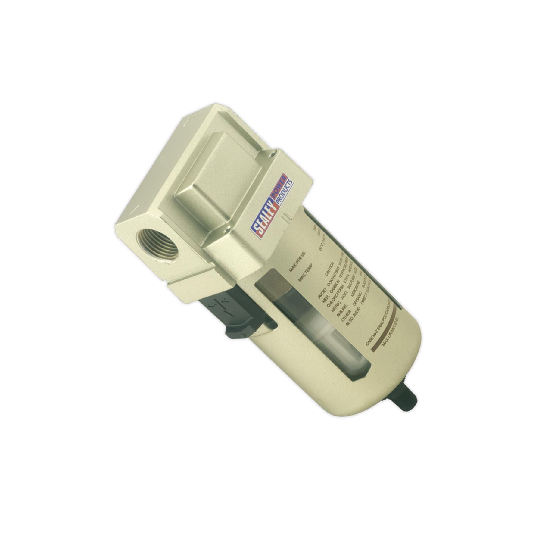 Sealey Air Filter Auto Drain Max Airflow 140cfm