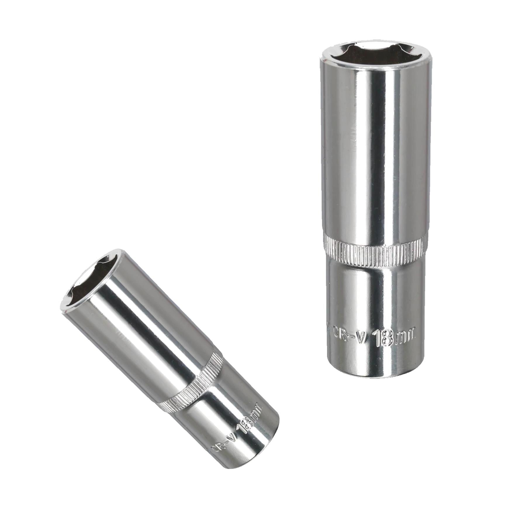 Sealey WallDrive Socket 17mm Deep 1/2"Sq Drive Fully Polished