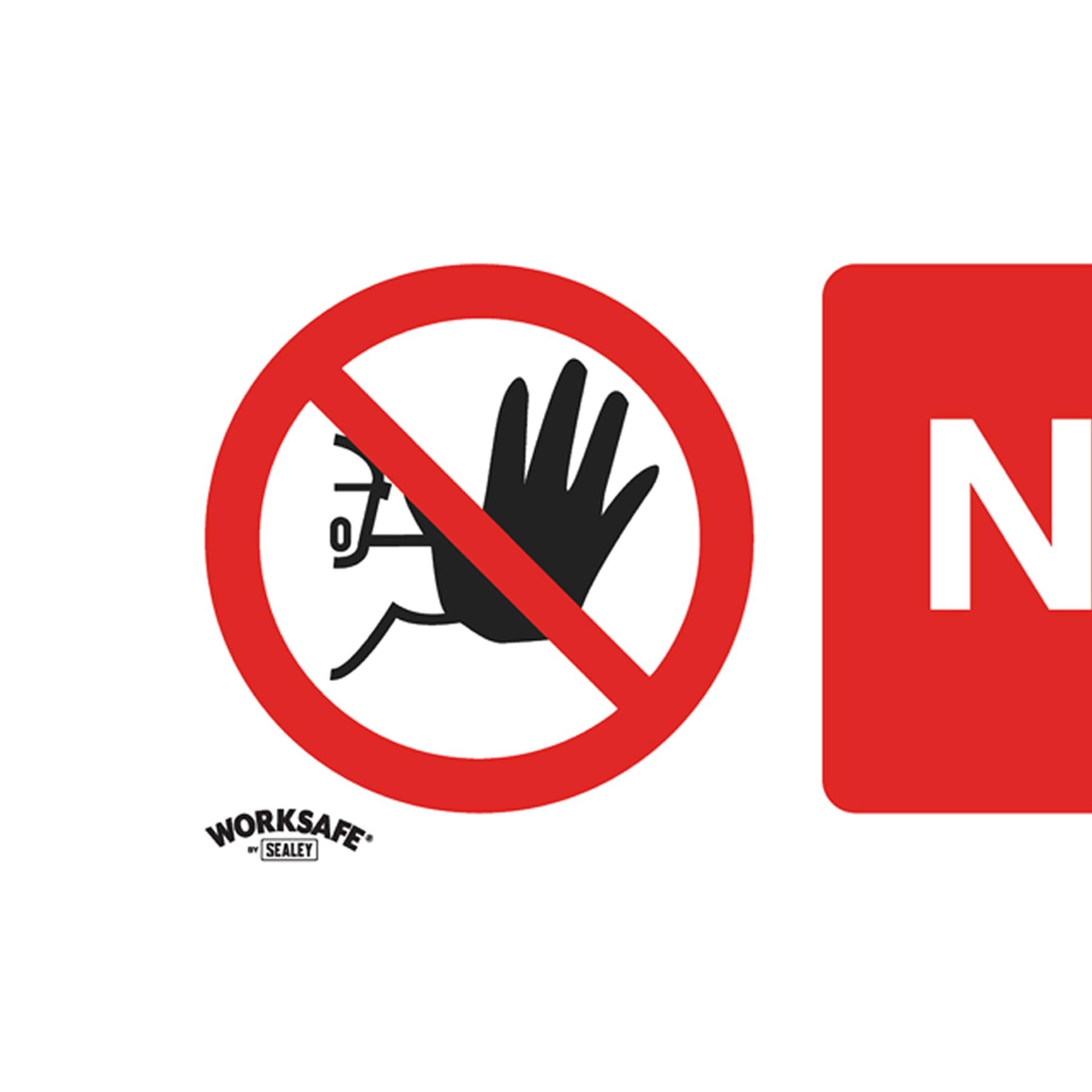 Sealey Safety Sign - No Entry - Self-Adhesive Vinyl - Pack of 10