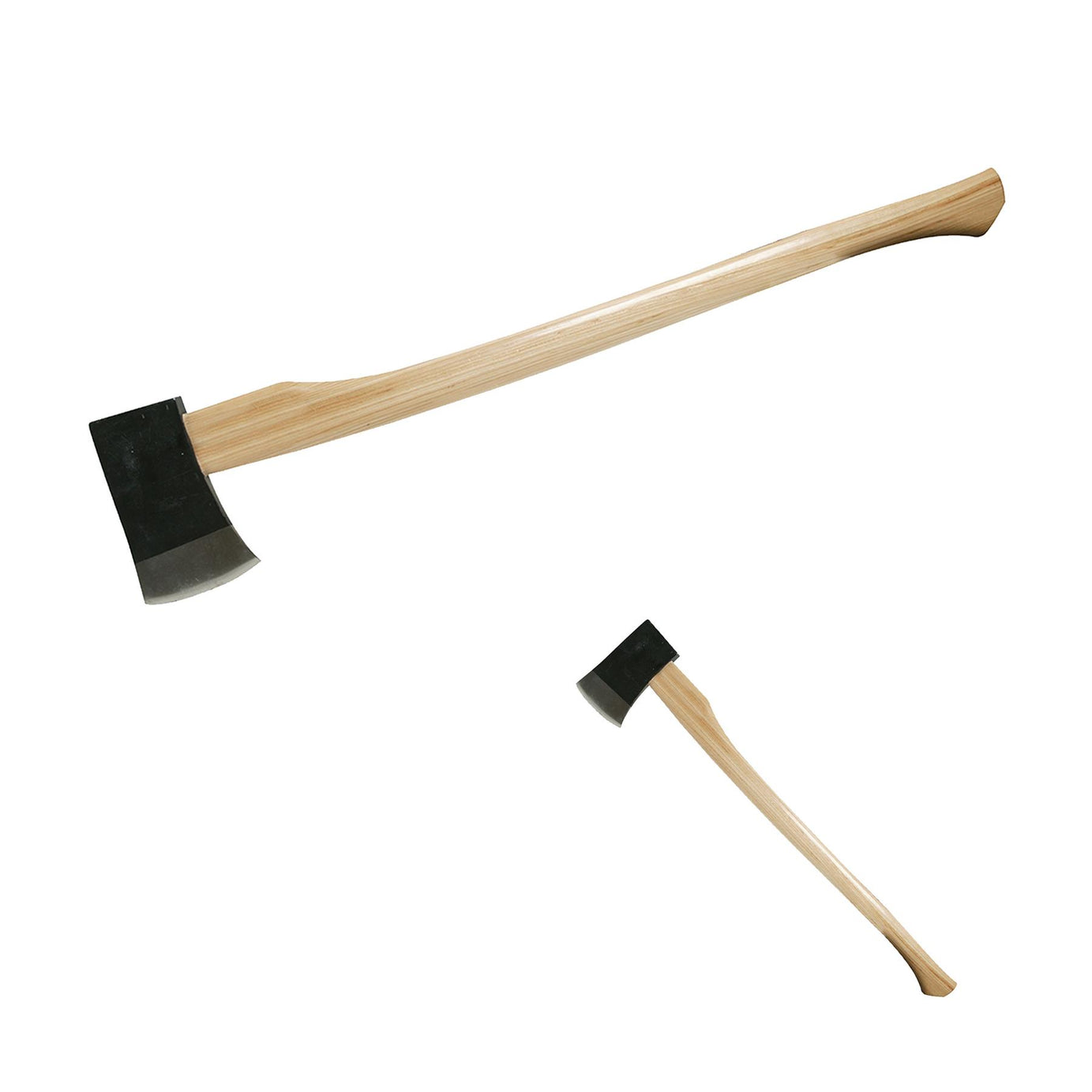 Hickory Felling Axe - 4.5Lb (2.04Kg) Forged Steel Powder-Coated Polished Head
