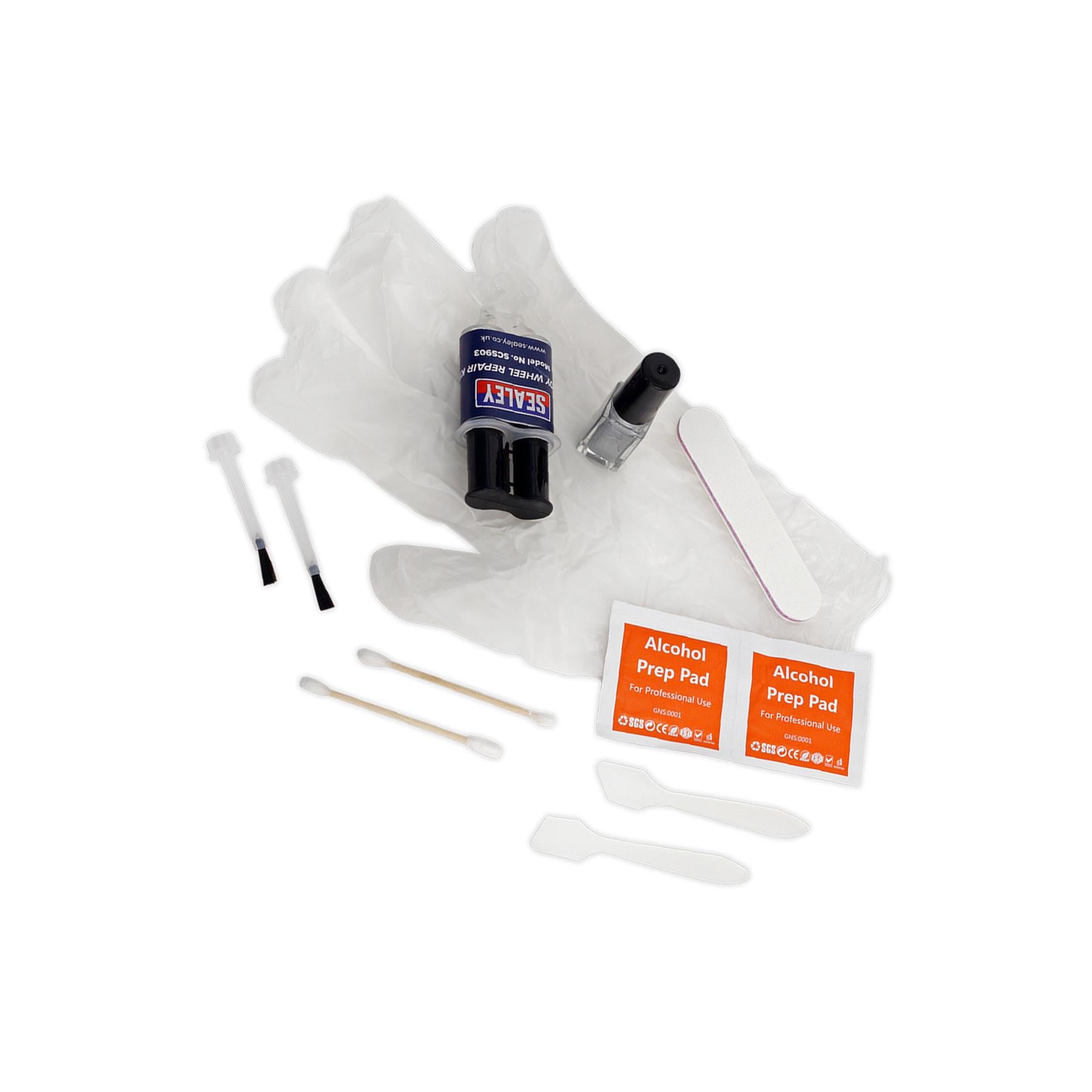 Sealey Alloy Wheel Repair Kit Curb Damage Scuffs Sanding Marks Composite Steel