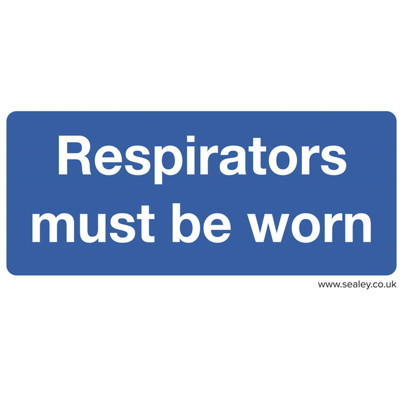 Mandatory Safety Sign - Respirators Must Be Worn - Rigid Plastic