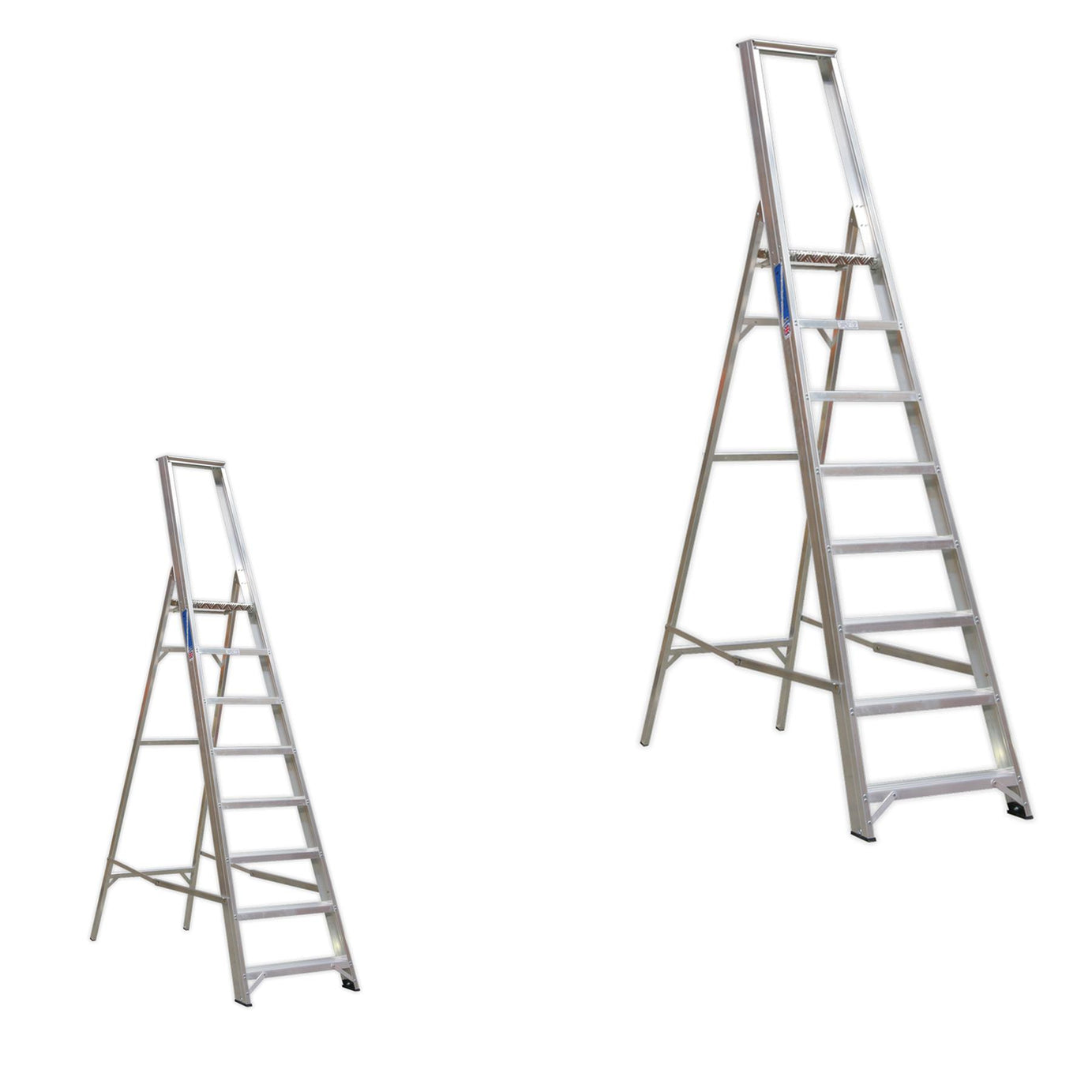 Sealey Aluminium Step Ladder 8-Tread Industrial BS 2037/1