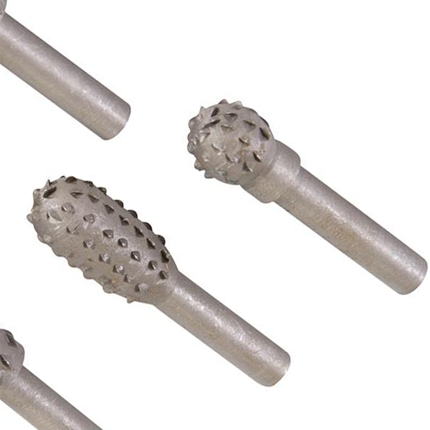 5Pce Rotary Rasp Set 6mm Shank For Shaping Wood, Plastics And Light Alloys