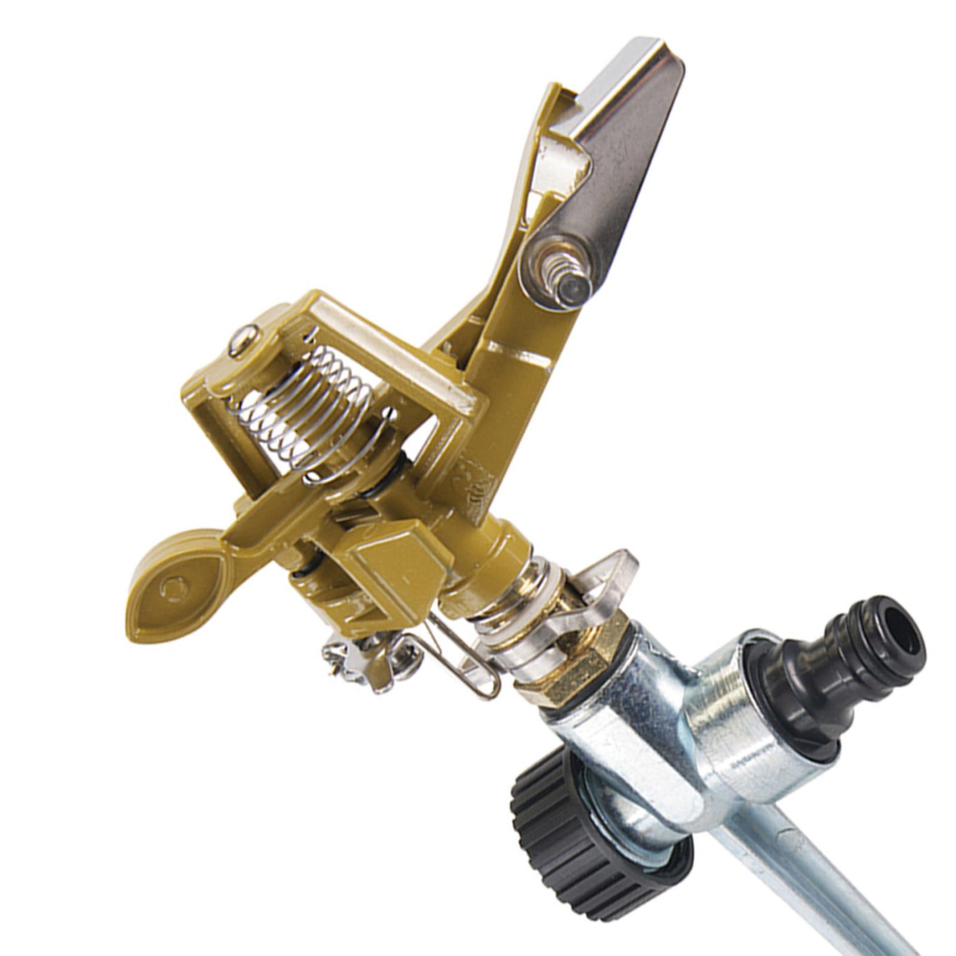 Garden Metal Spike Lawn Grass Hose 360 Degree Water Impulse Sprinkler