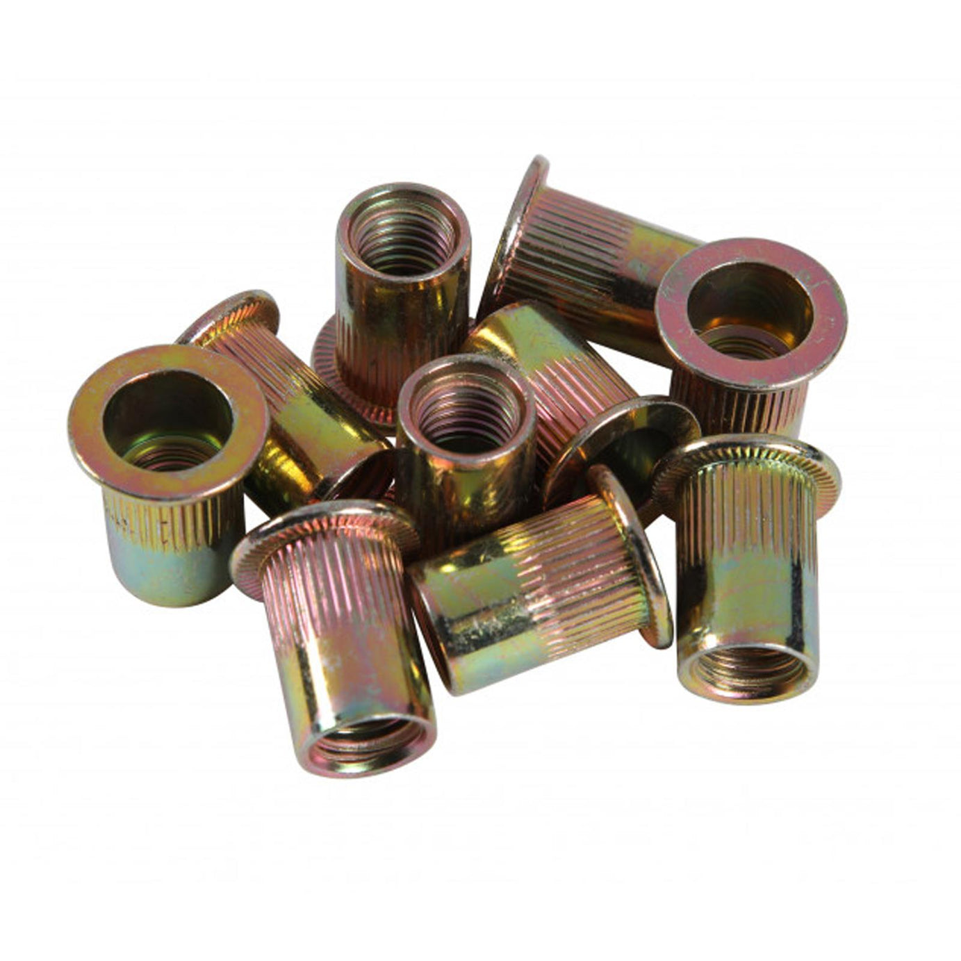 BlueSpot 120Pce M6 Rivet Nut Pack Metallic Thread Fixing Point Carbon Steel Nut Rivets