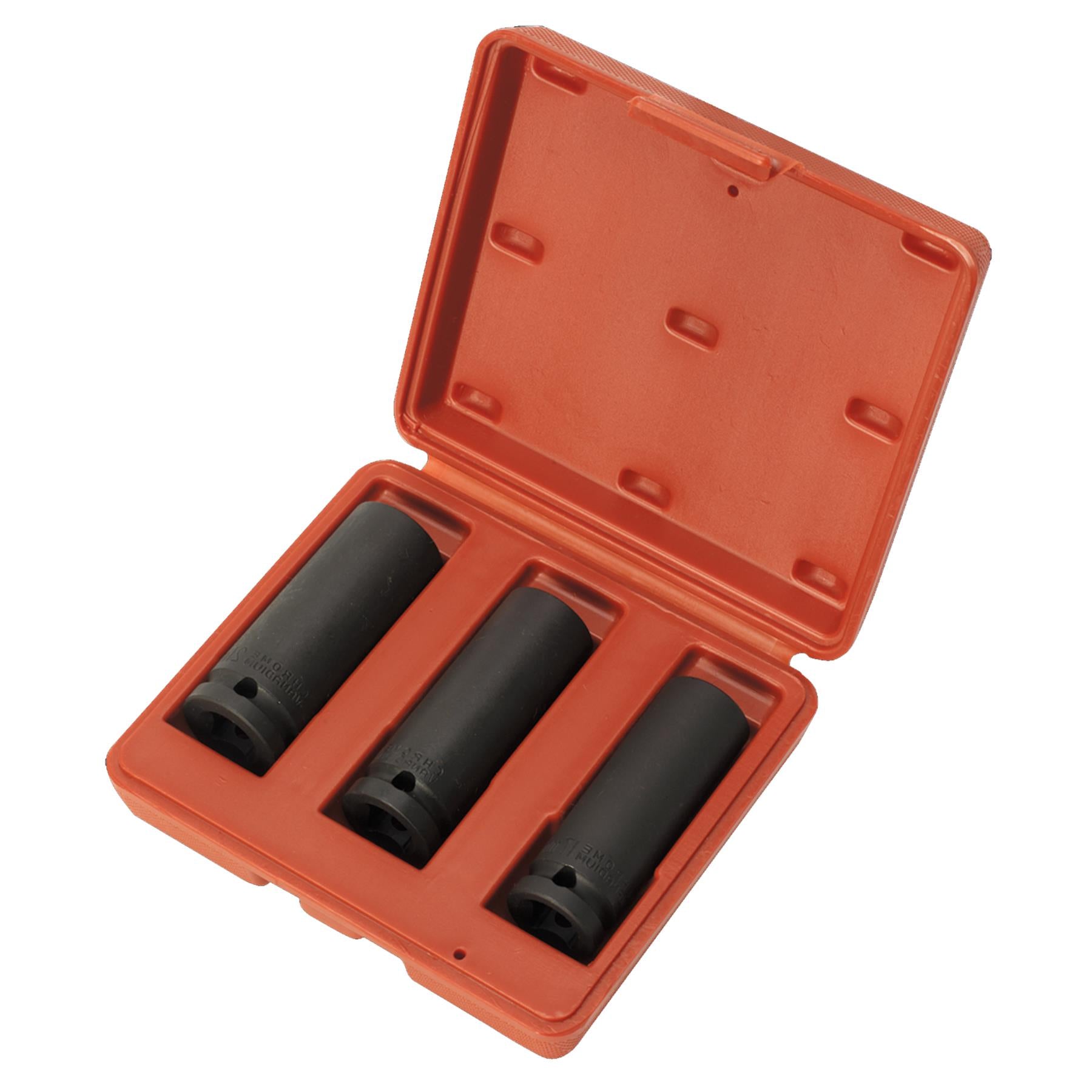 Sealey Impact Socket Set 3pc Deep 1/2"Sq Drive