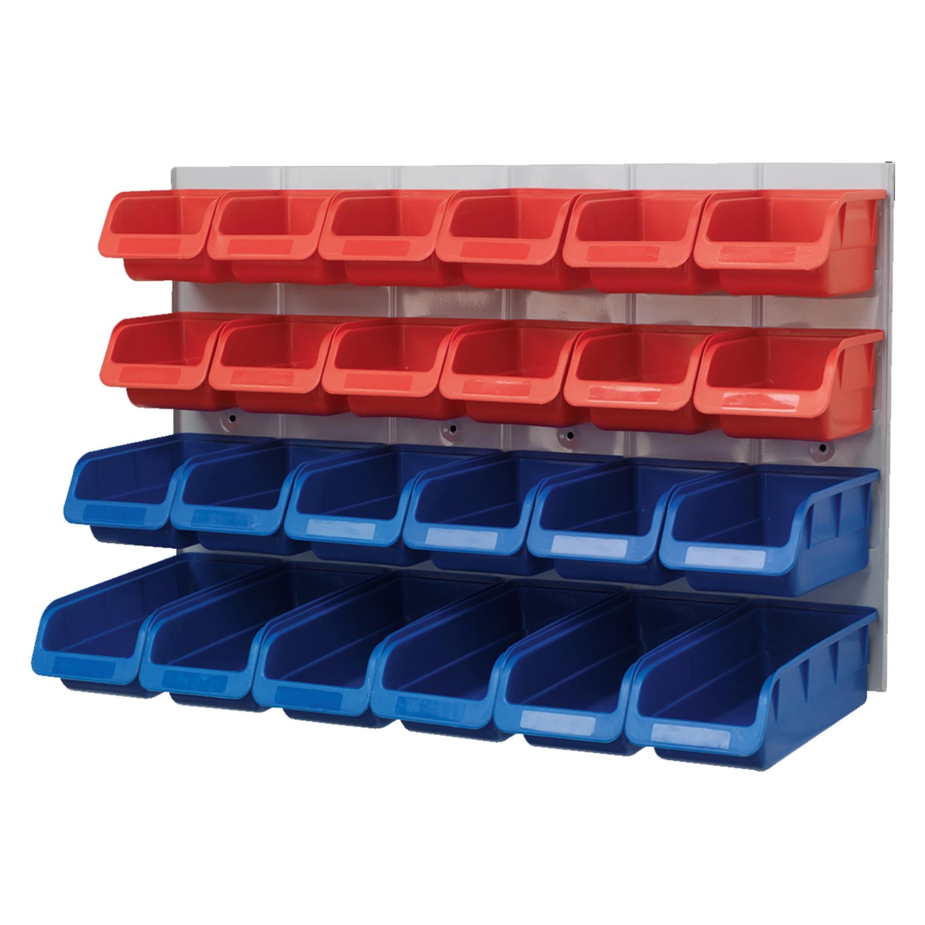 Sealey Bin & Panel Combination 24 Bins - Red/Blue