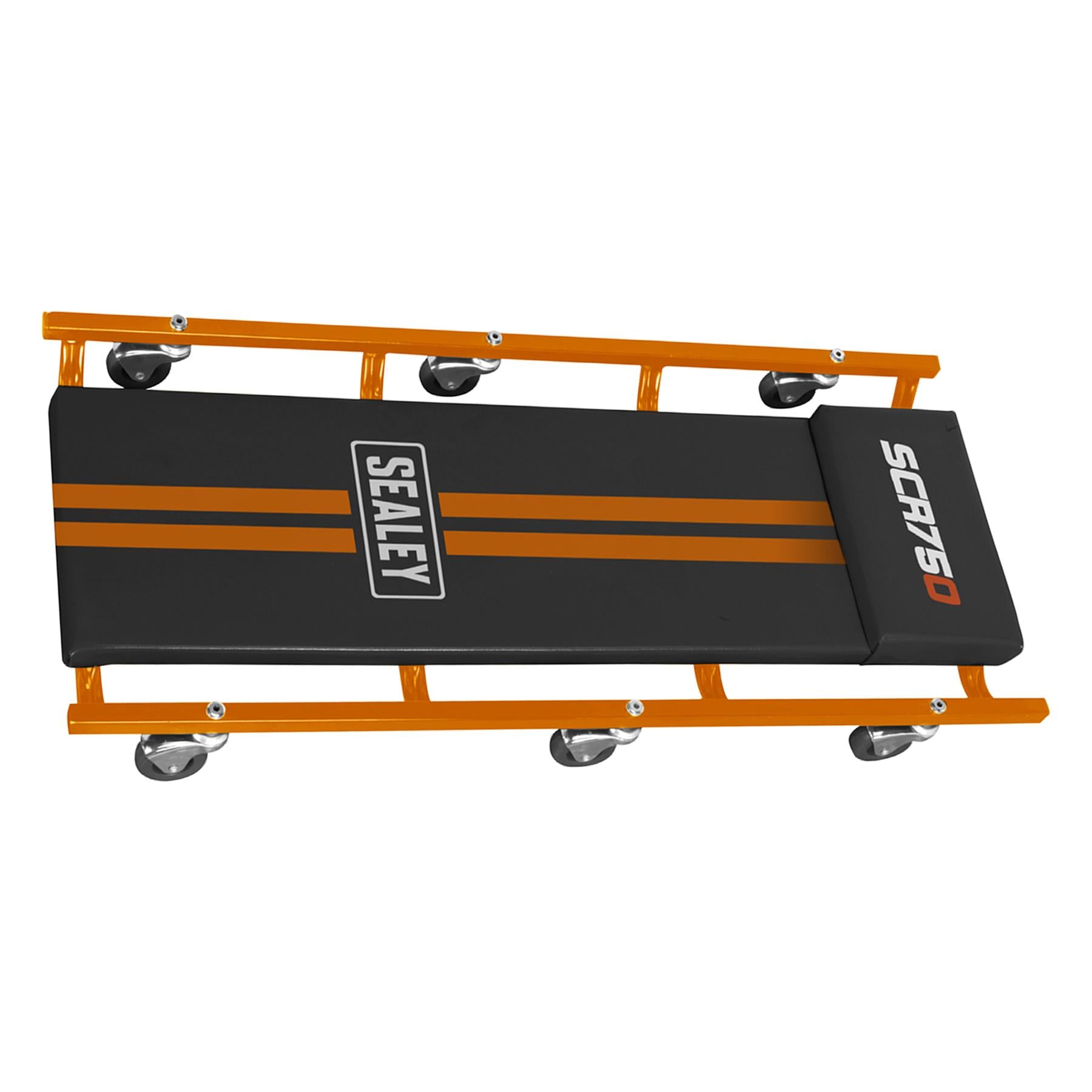 Sealey 36" Deluxe American-Style Creeper with Steel Frame - Orange