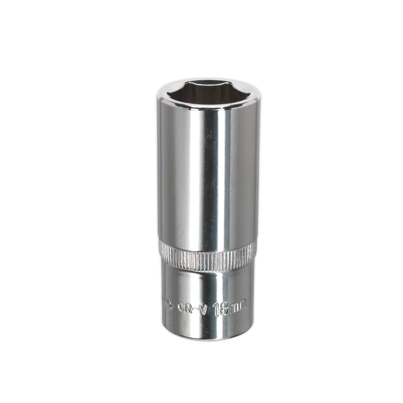 Sealey WallDrive Socket 18mm Deep 3/8"Sq Drive Fully Polished