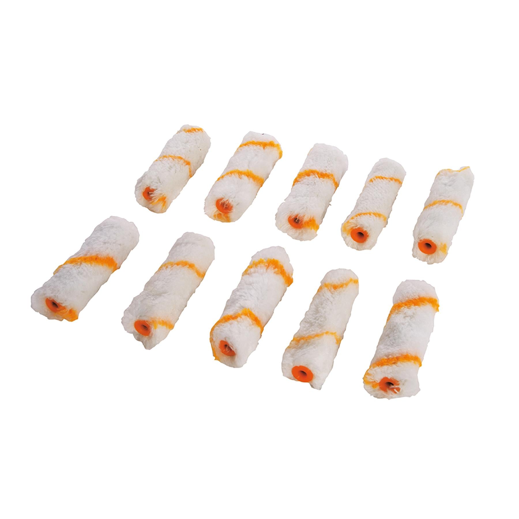 10Pk 100mm Mini Roller Sleeves For Use With Gloss Ideal For Detailed Tasks