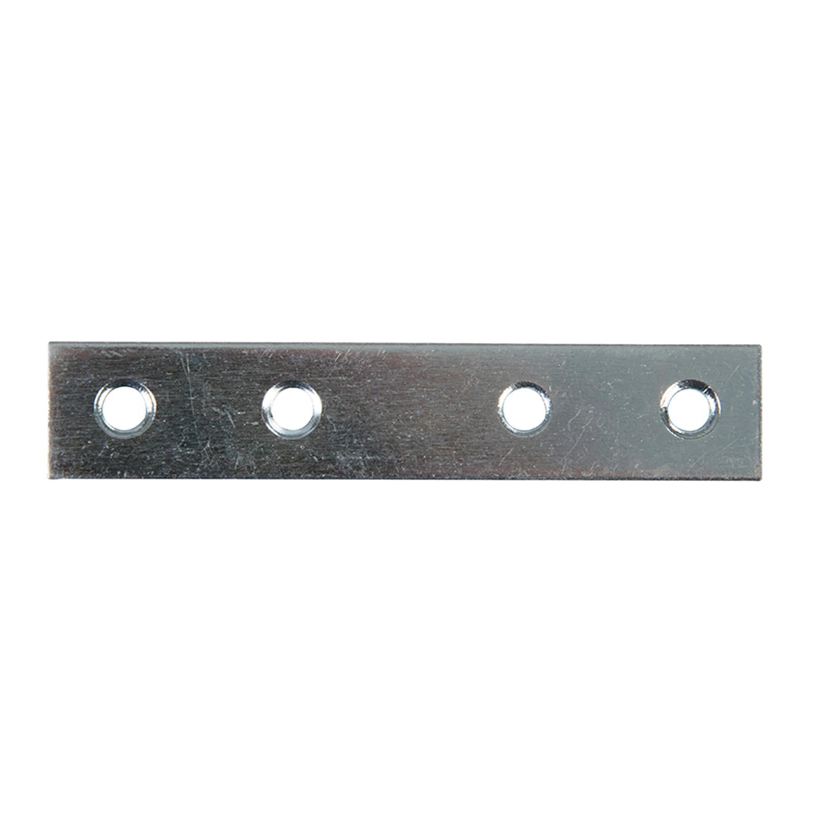 Mending Plates Zinc Plated With Offset Fixing Holes For Timber Repair 50Pk 80mm