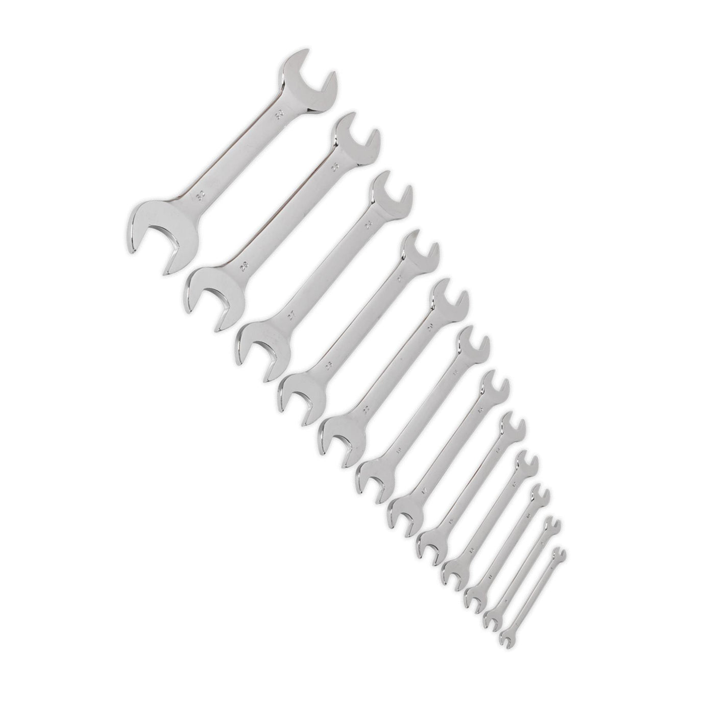 Sealey Double Open-End Spanner Set 12pc Metric