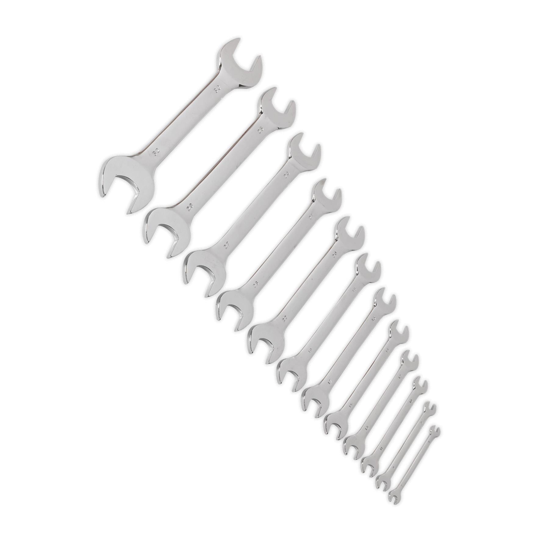 Sealey Double Open-End Spanner Set 12pc Metric