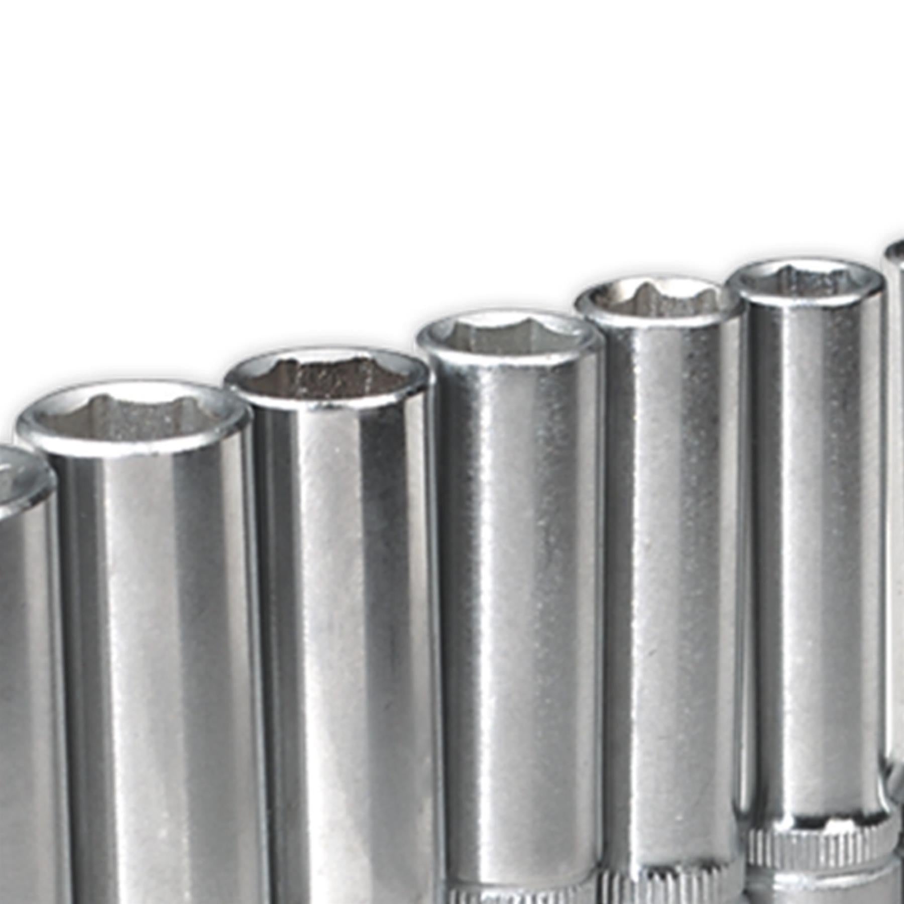 Sealey Socket Set 9pc 1/4"Sq Drive 6pt Deep WallDrive Imperial