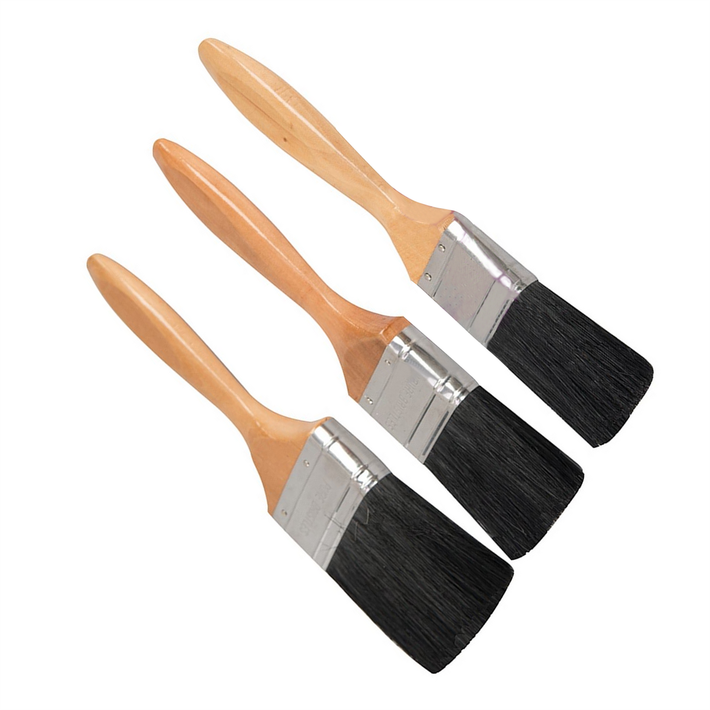 3Pce Premium Thick Pure Brush Set For Oil,Water Based Coatings Painting DIY
