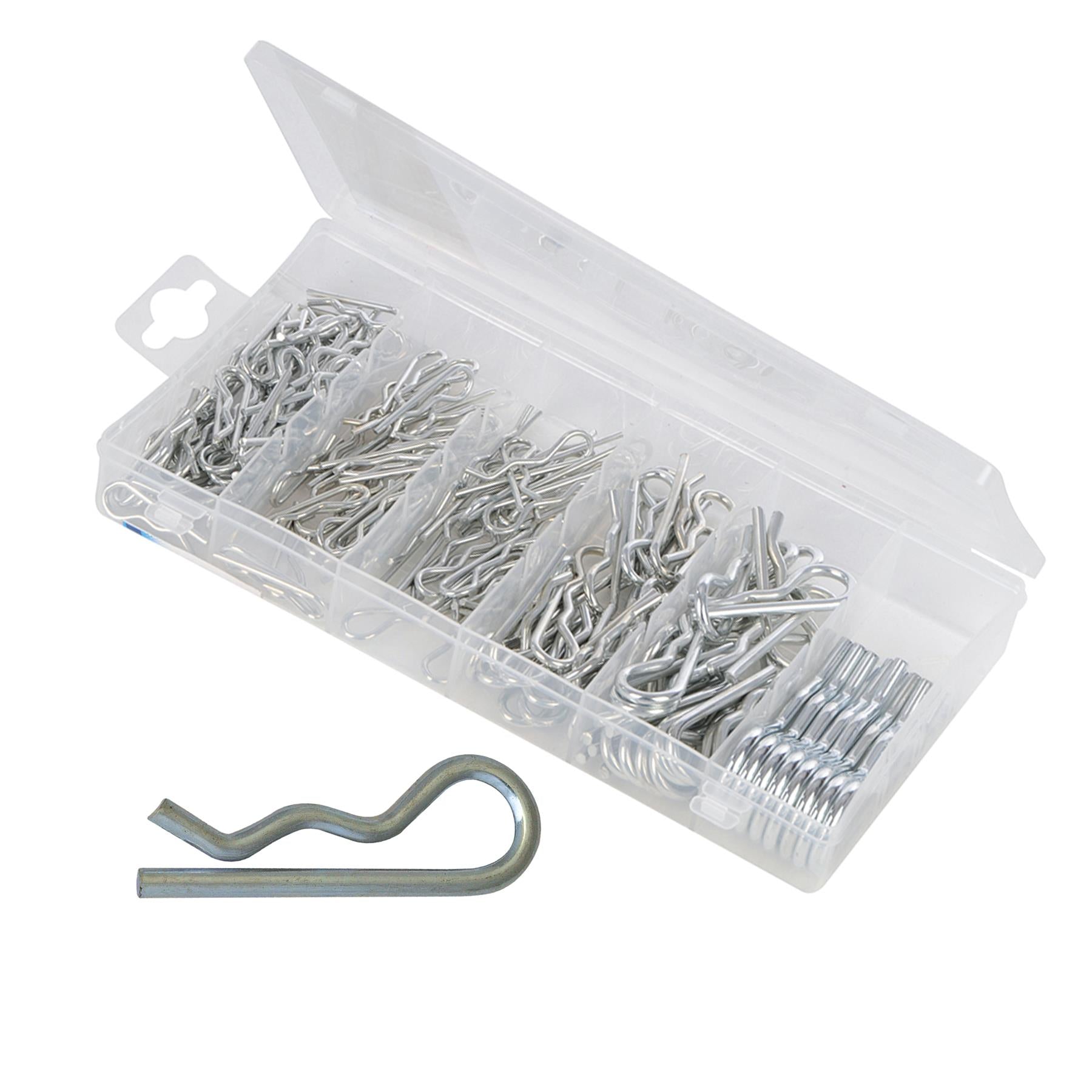 150Pce R Clips Pack Zinc Plated Steel Retaining Pin Lynch Car Van For Clevis Pin
