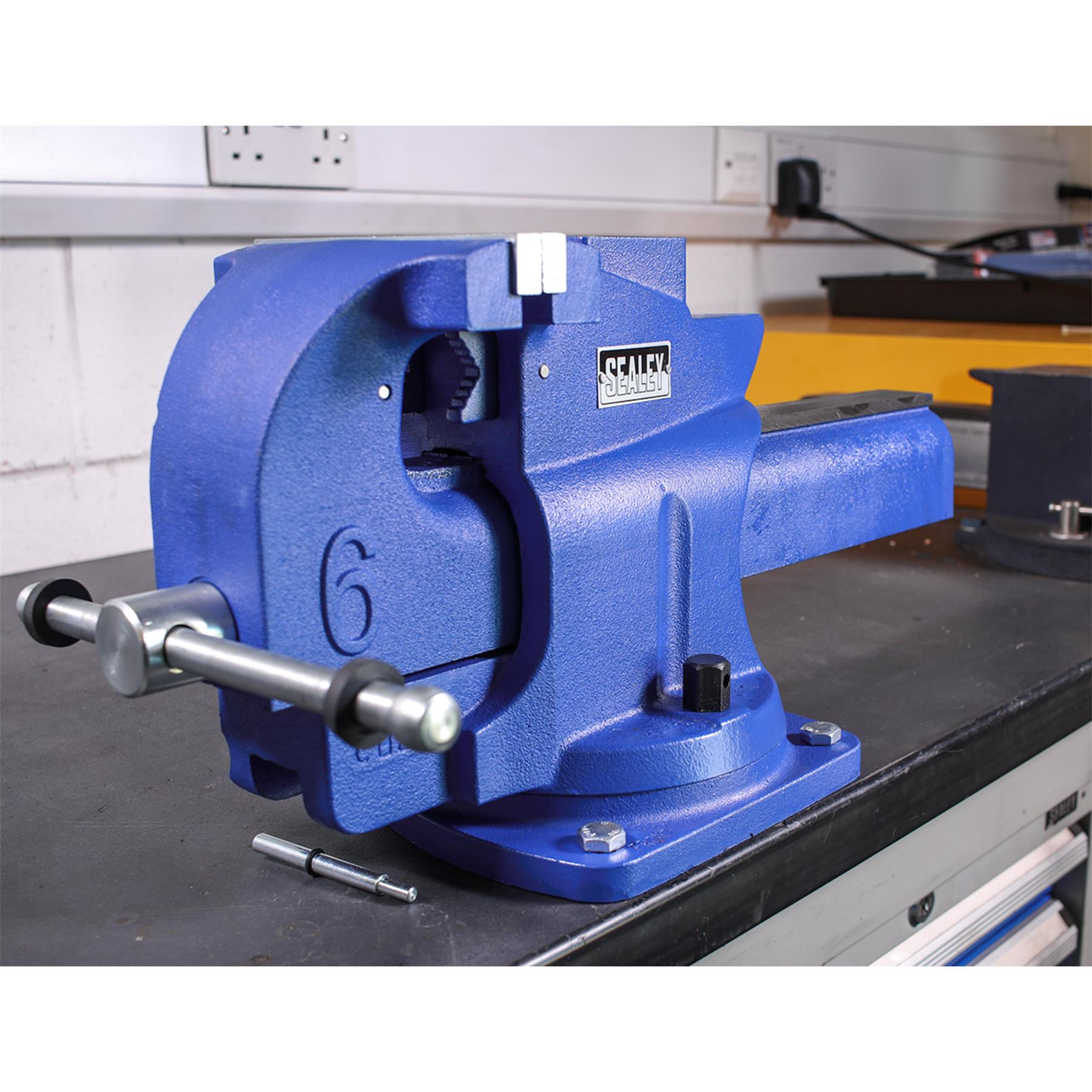 Sealey Vice 150mm Quick Action Swivel Base Cast Iron