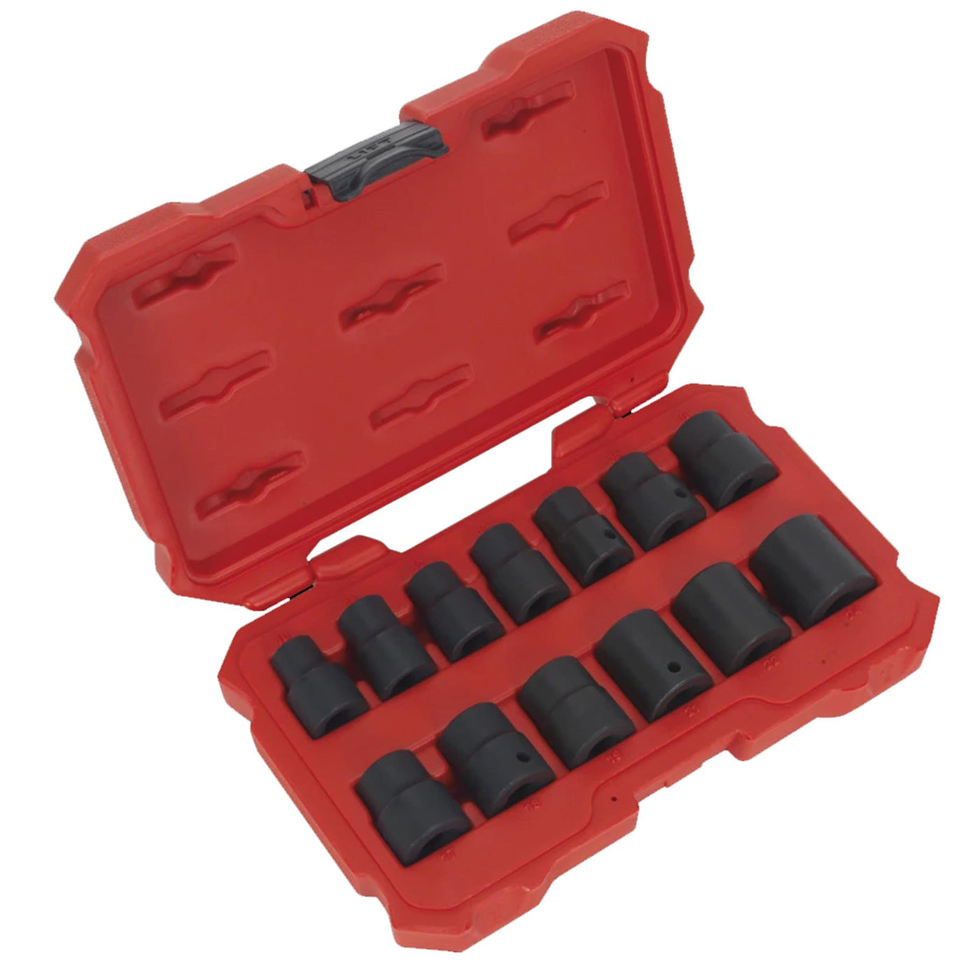 Sealey Impact Socket Set 13pc 1/2"Sq Drive Lock-On 6pt Metric