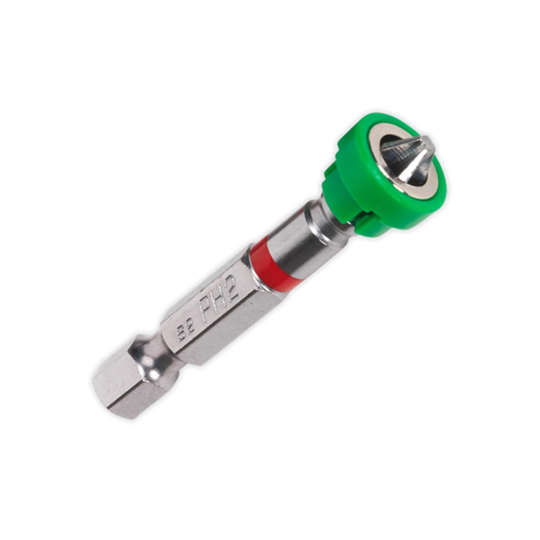 Sealey Power Tool Bit Phillips #2 + Magnetic Holder S2 50mm Pk of 5