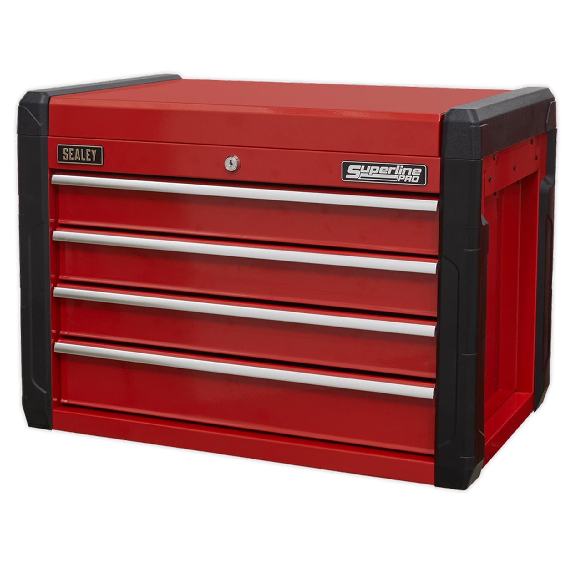 Sealey Topchest 4 Drawer with Ball Bearing Slides. Red AP3401