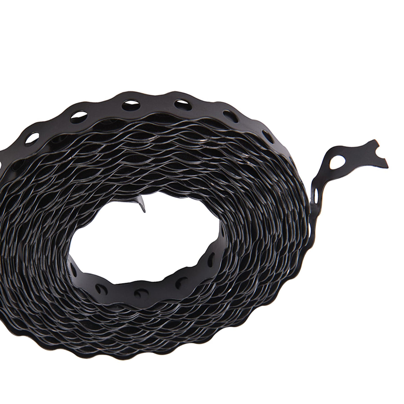 Black Fixing Band Plastic-Coated Galvanised Steel Easy To Bend / Twist 17mmx10M