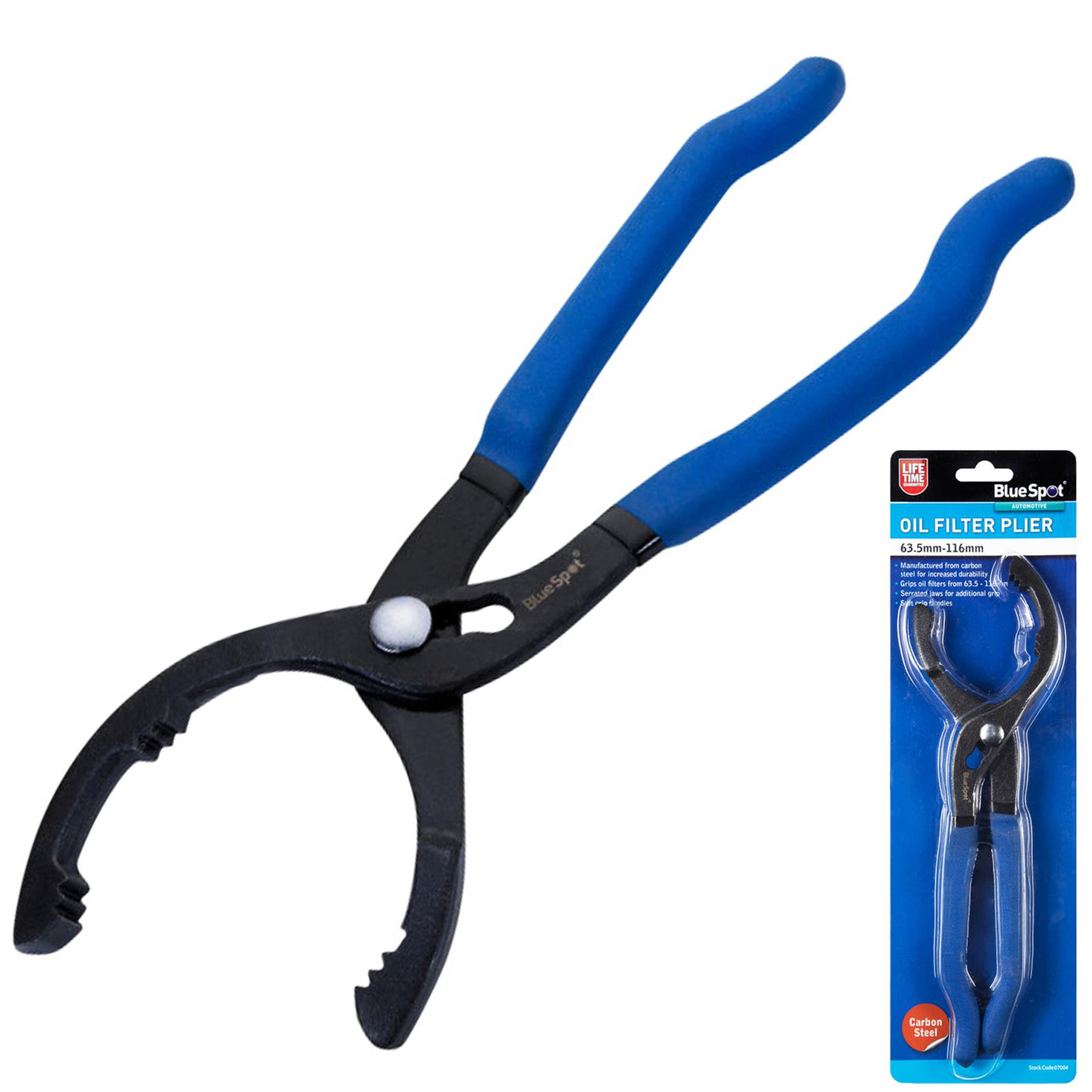 Bluespot Oil Filter Adjustable Wrench Pliers Hand Removal Plier Tool 63.5 -116mm