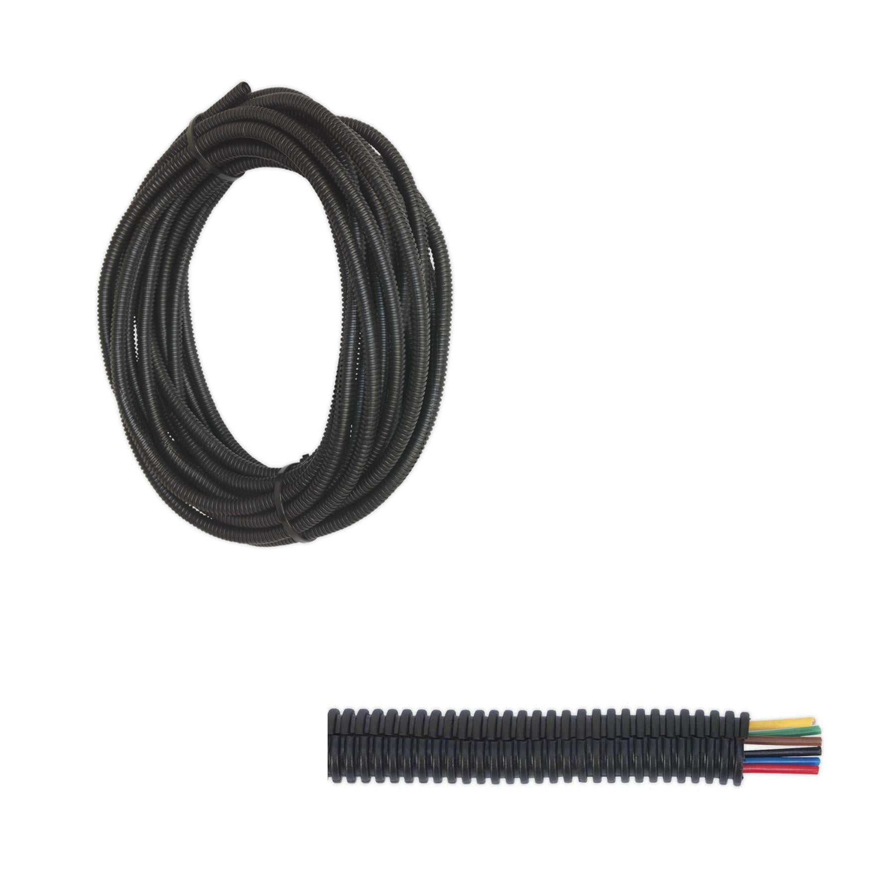 Sealey Convoluted Cable Sleeving Split Ø7-10mm 100m