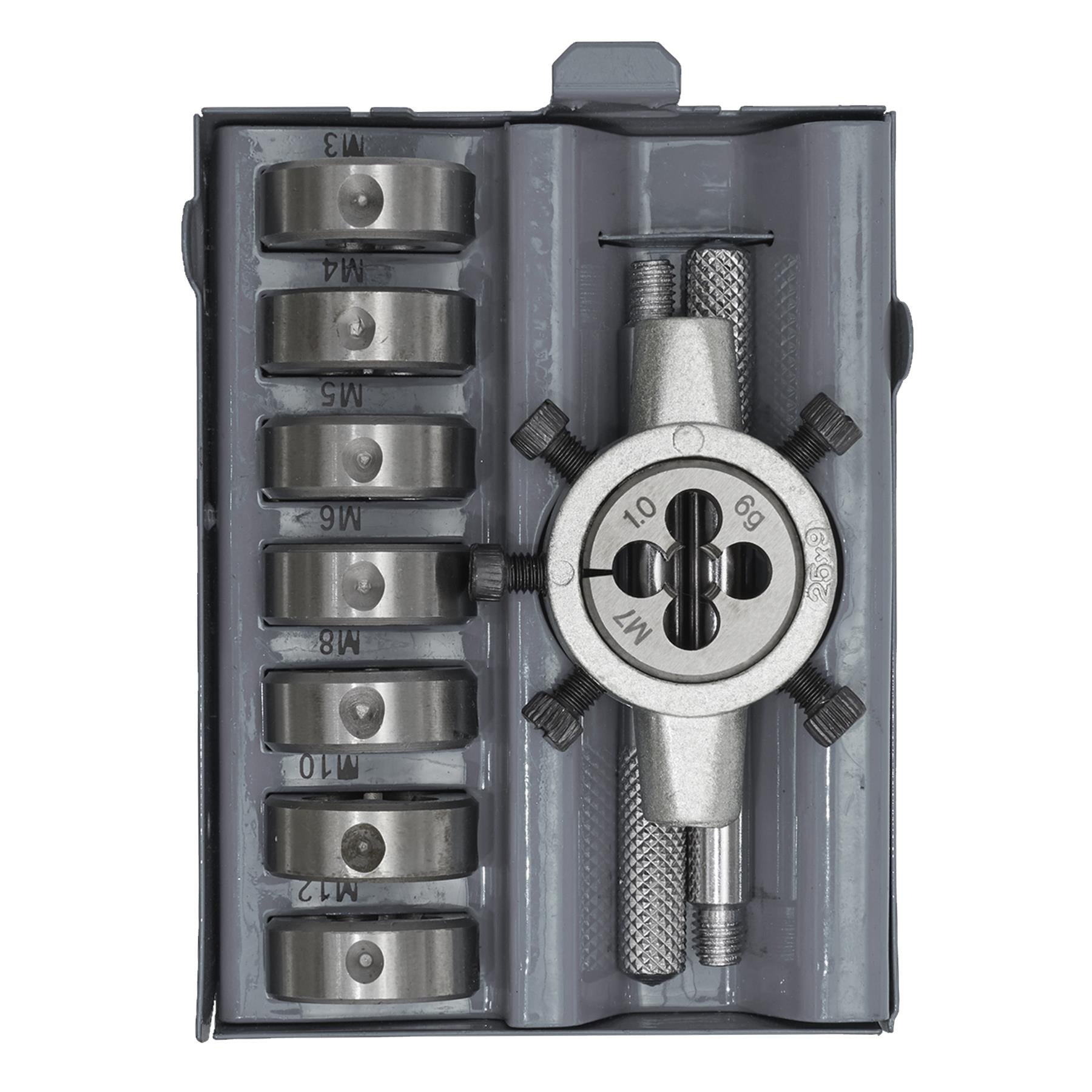 Sealey Tools AK3009 9 Piece Split Die Set M3 - M12 (Threading)