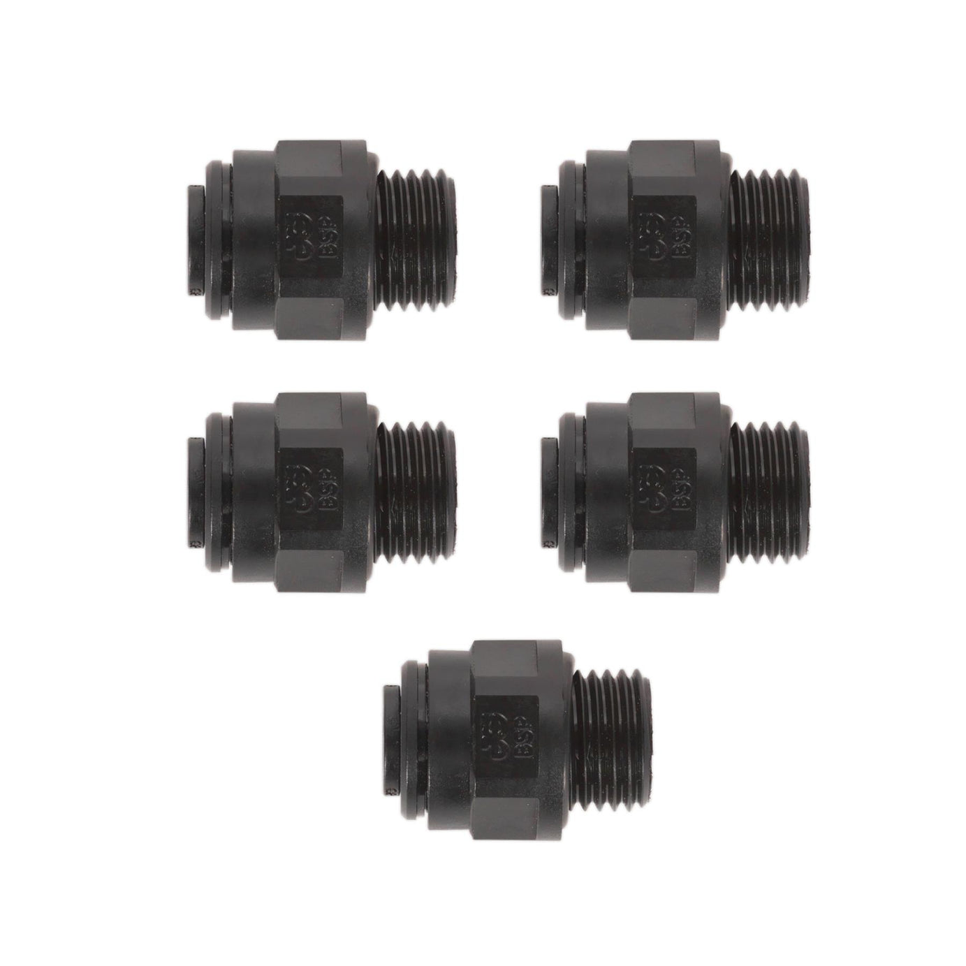 Sealey Straight Adaptor 10mm x 1/4"BSP Pk of 5 (Speedfit-PM011012E)