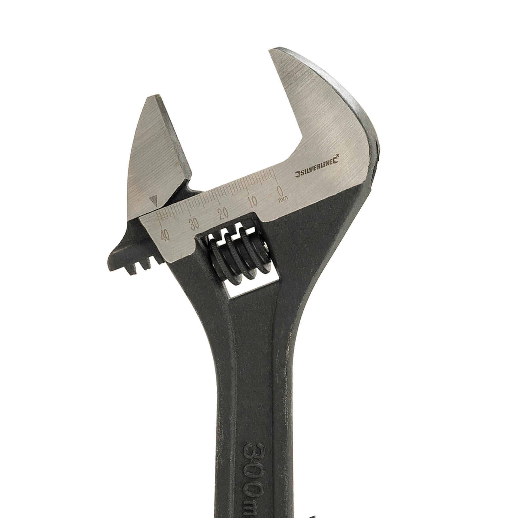 Expert Adjustable Wrench Length 250mm - Jaw 27mm Precision-Ground Slides