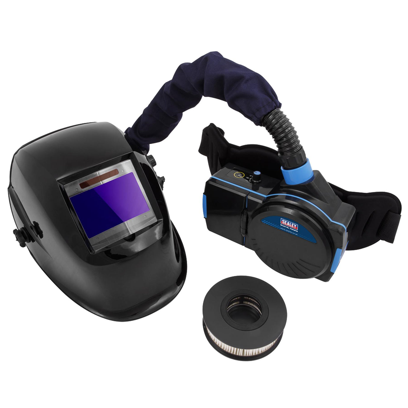 Sealey Welding Helmet with Powered Air Purifying Respirator (PAPR)