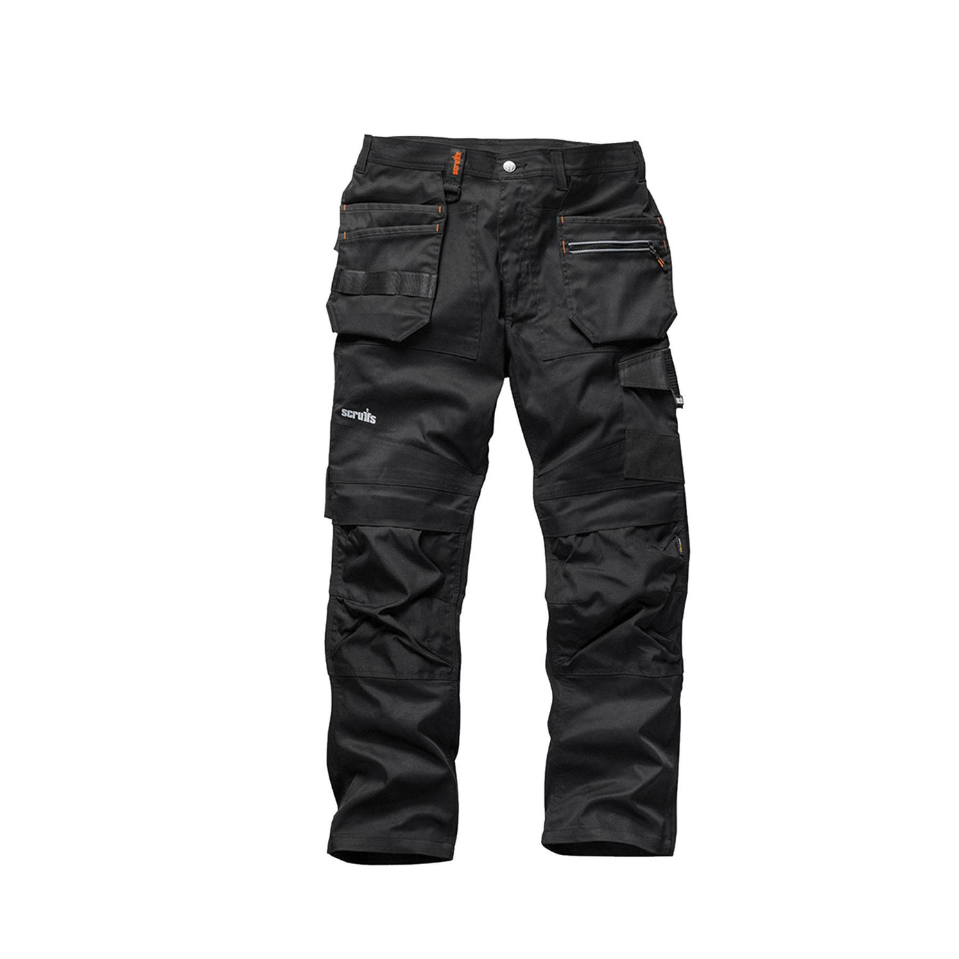 Scruffs Pro Trade Flex Plus Slim Fit Work Trousers 40" L Black Men's