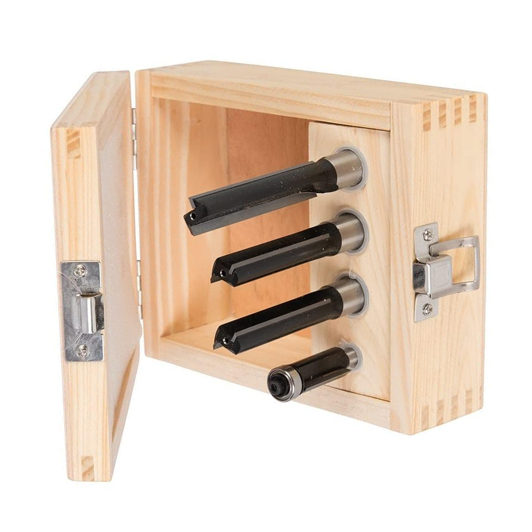 1/2" Kitchen Worktop Fitters Bit Set 4Pce Twin Flutes For Clean, Precise Cutting