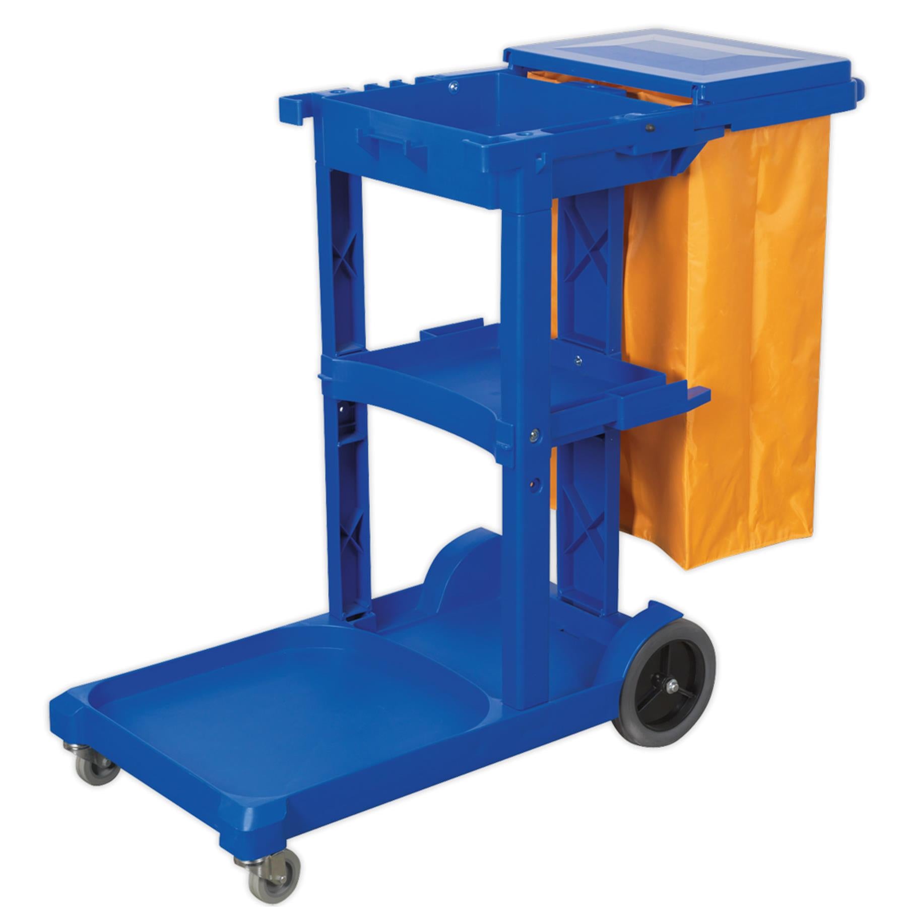 Sealey Janitorial Trolley Two Castors And Two Rubber Wheels.