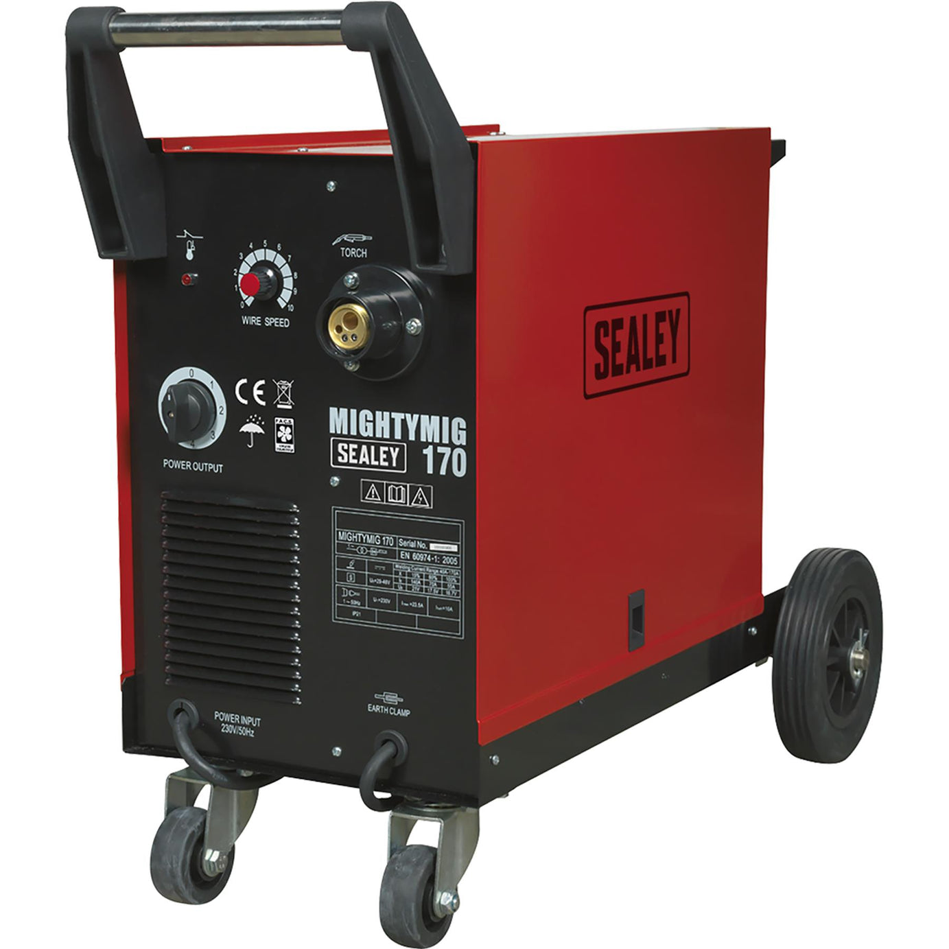 Sealey Professional Gas/No-Gas MIG Welder 170A with Euro Torch MIGHTYMIG170