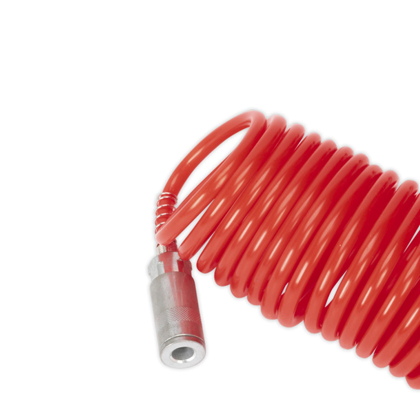 Sealey PE Coiled Air Hose 5m x Ø5mm with Couplings