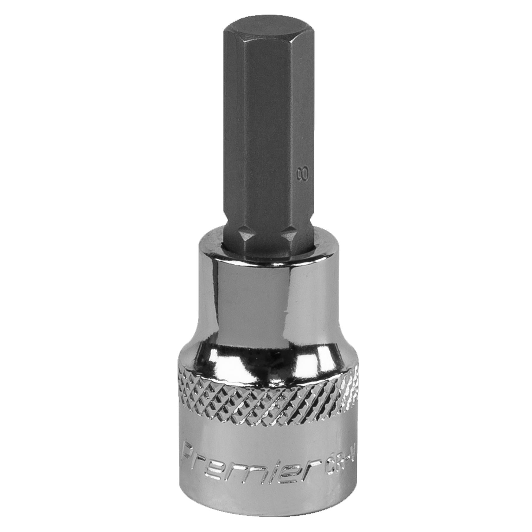 Sealey Hex Socket Bit 8mm 3/8"Sq Drive Premier Hand Tools