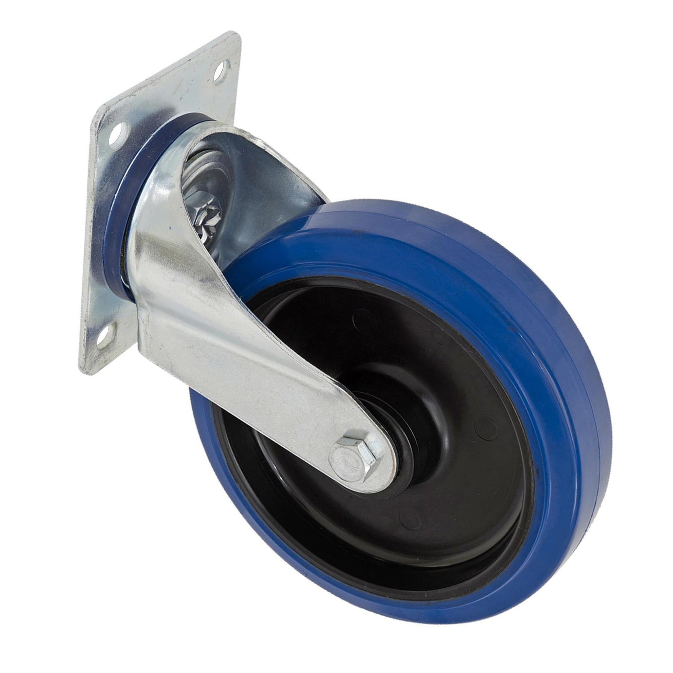 Sealey Heavy-Duty Blue Elastic Rubber Swivel Castor Wheel 100mm
