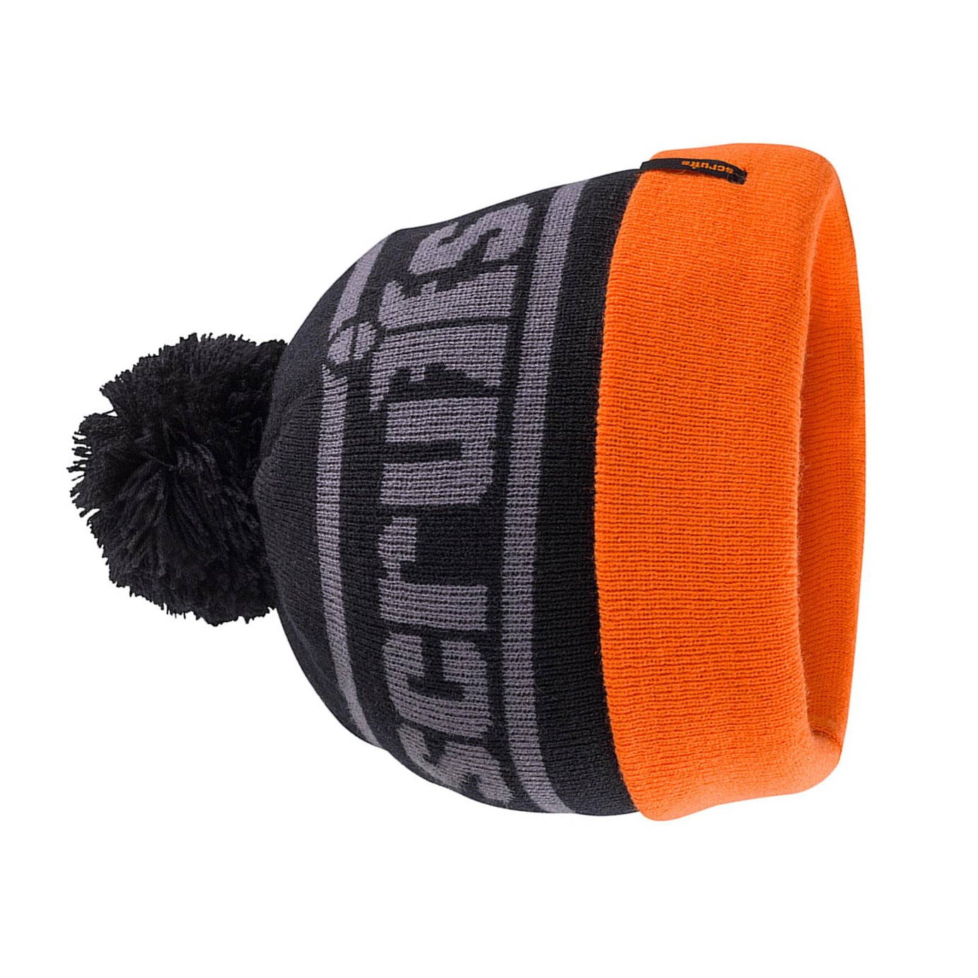 Scruffs Trade Bobble Hat With Soft Padded Black/Orange