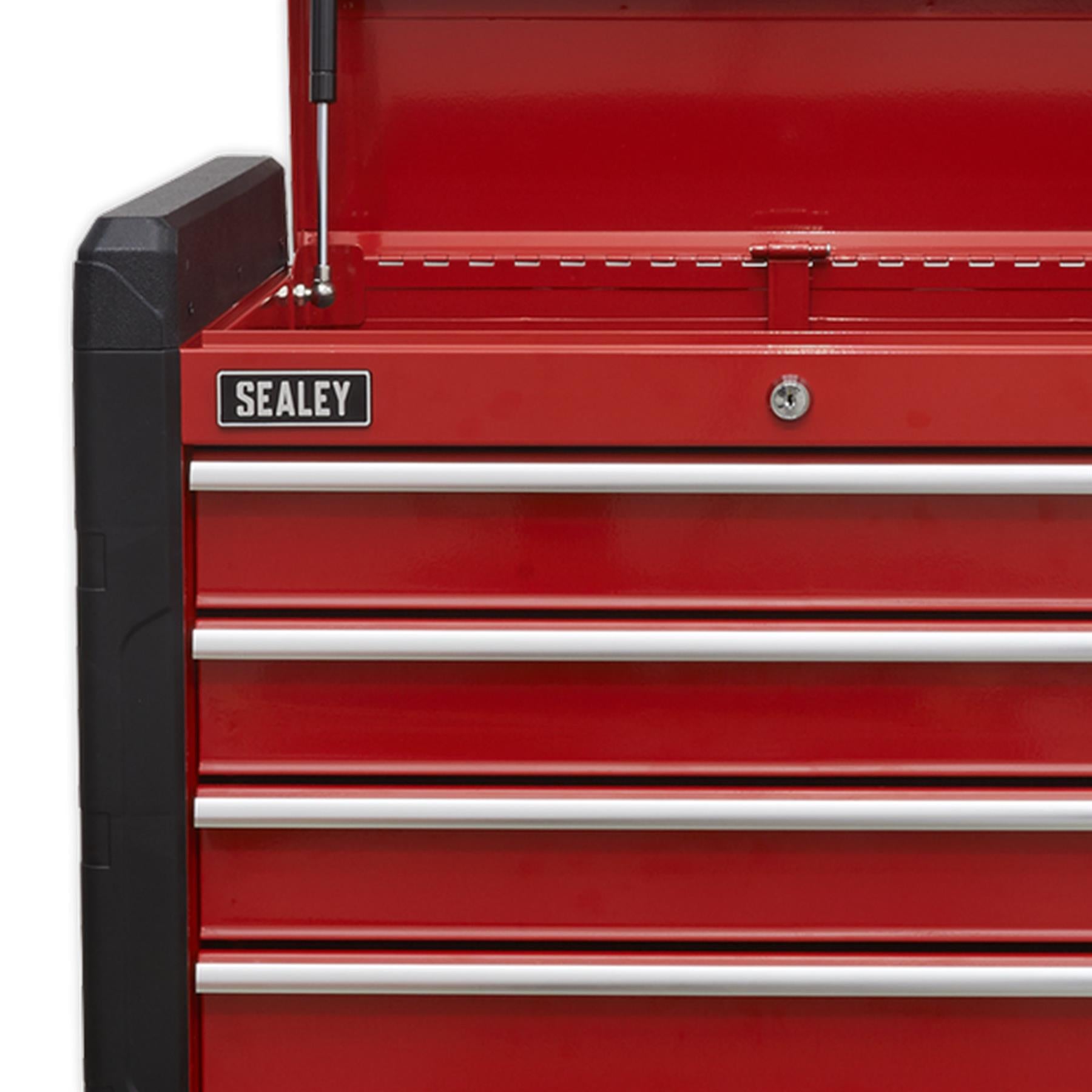 Sealey Topchest 4 Drawer with Ball Bearing Slides. Red AP3401