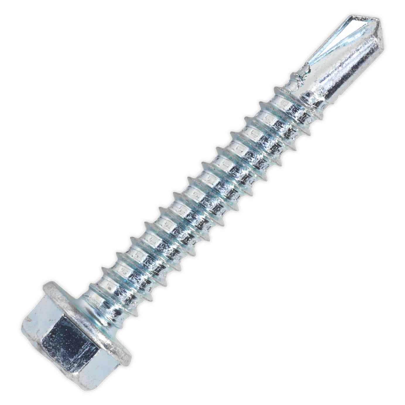 Sealey Self Drilling Screw 5.5 x 38mm Hex Head Zinc Pack of 100