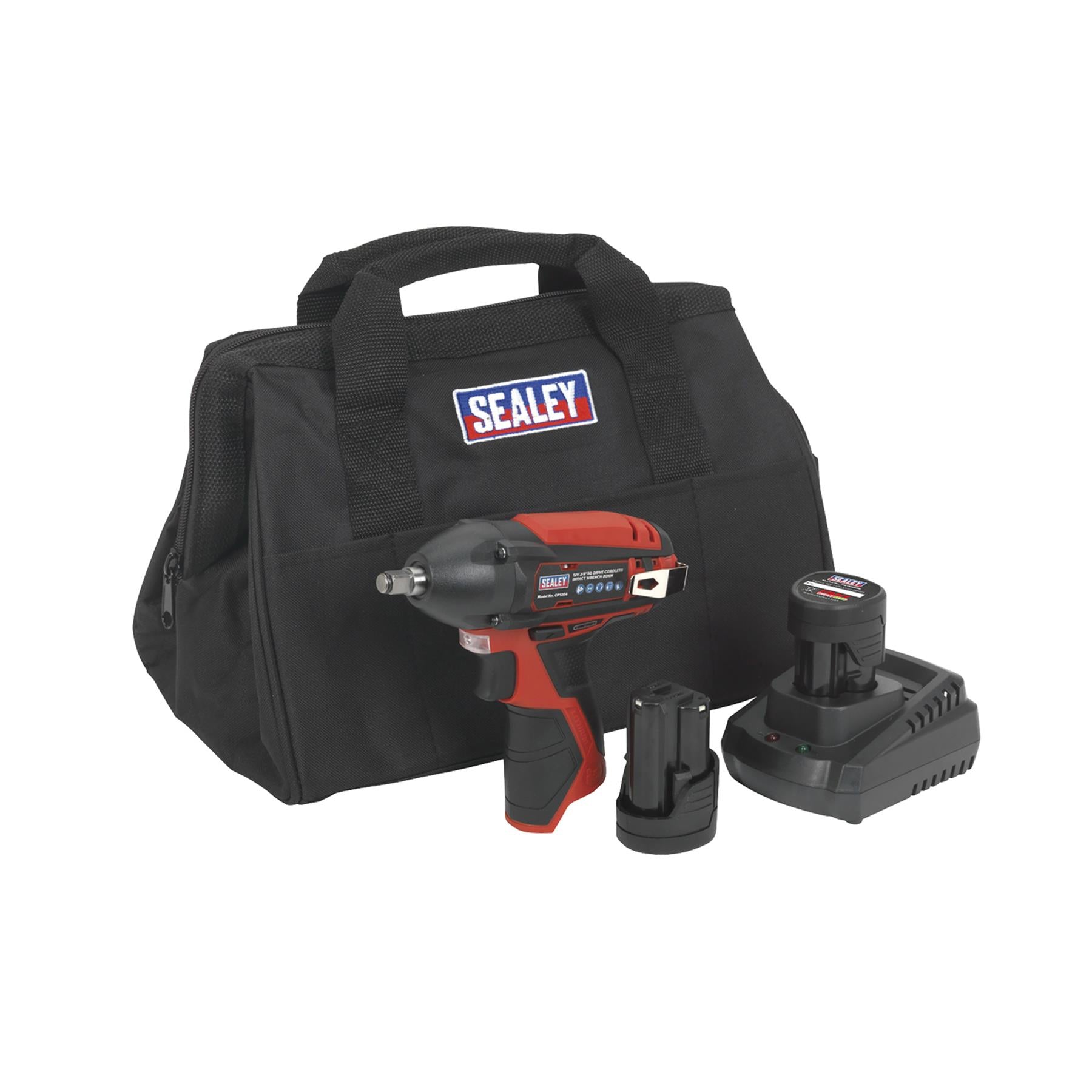 Sealey Impact Wrench Kit 3/8"Sq Drive 12V Lithium-ion - 2 Batteries