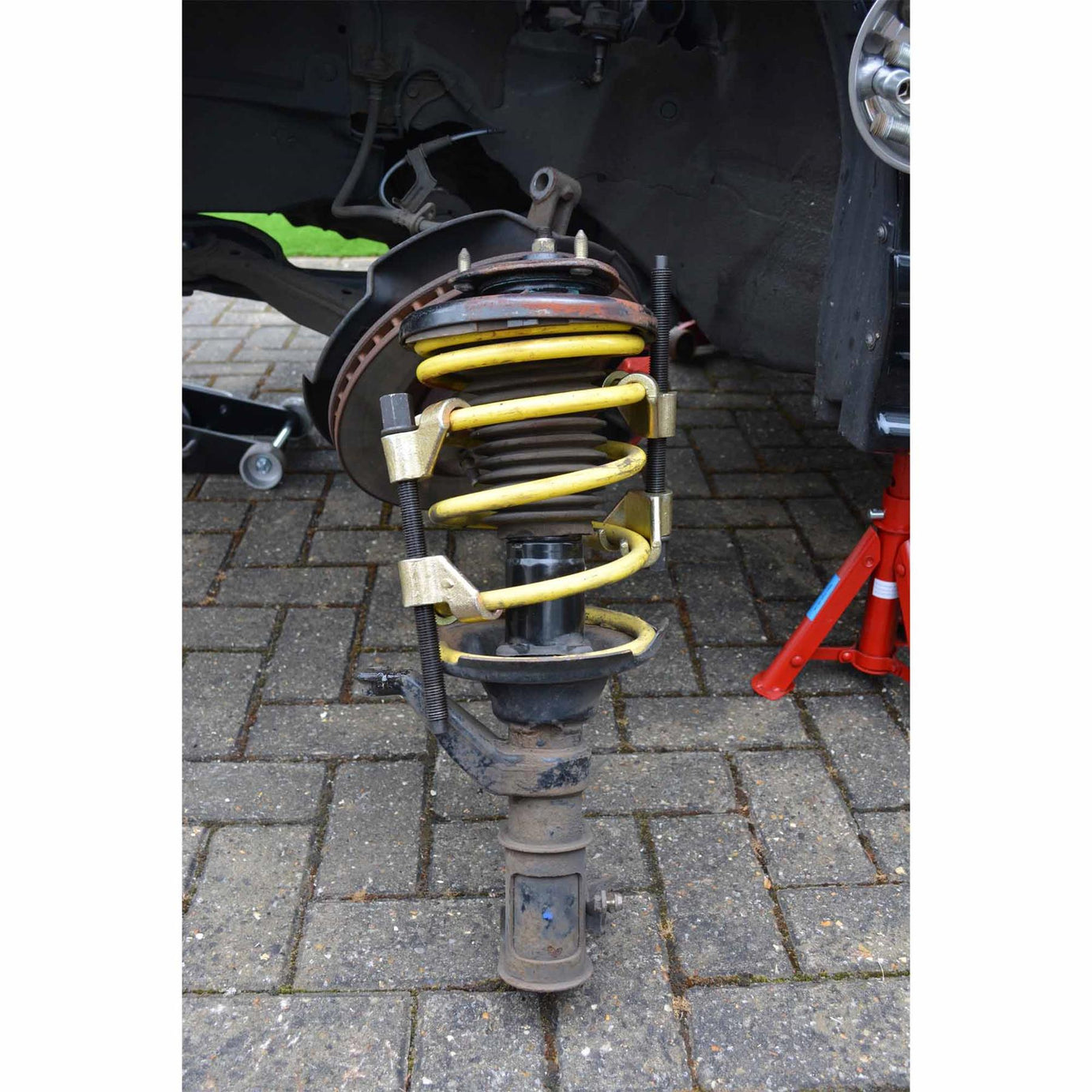 2X HEAVY DUTY COIL SPRING COMPRESSOR KIT CAR SUSPENSION KIT 2PC CAR CLAMPS Hilka