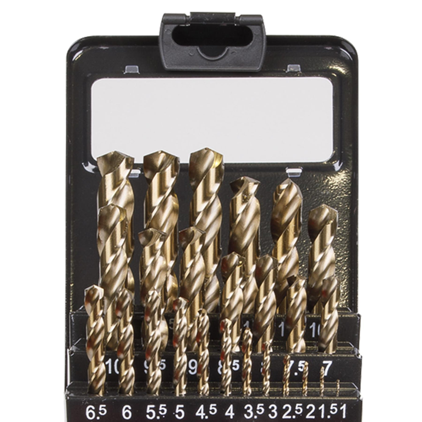 Sealey 25pc Drill Bit Set HSS Cobalt Split Point Fully Ground Tool 1-13mm Metric