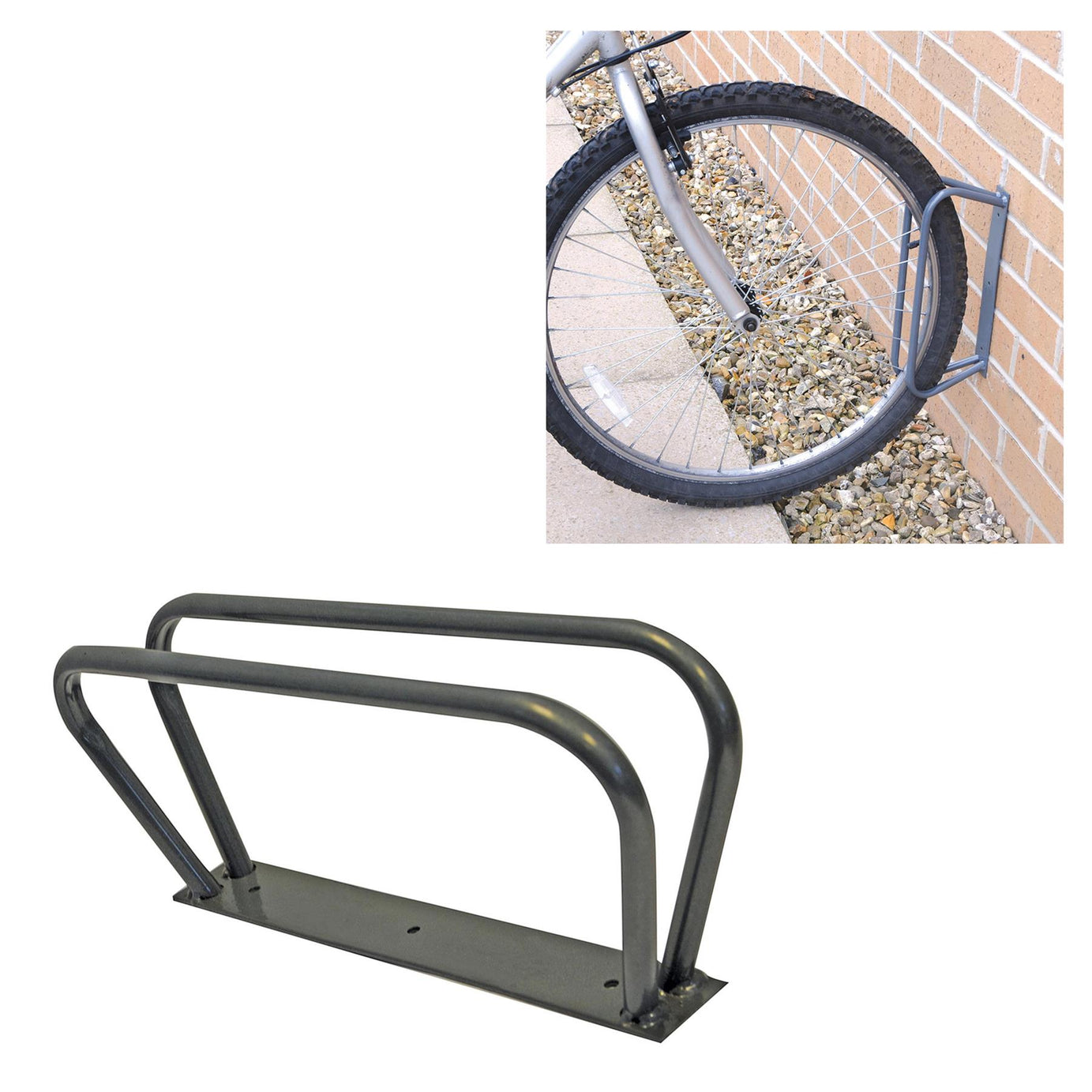Strong Steel Bike Stand Wall Mounted Rack Storage Security Wheel Park - 5pk